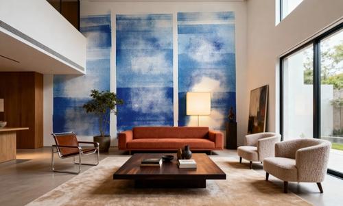 Blue Geometric Abstract