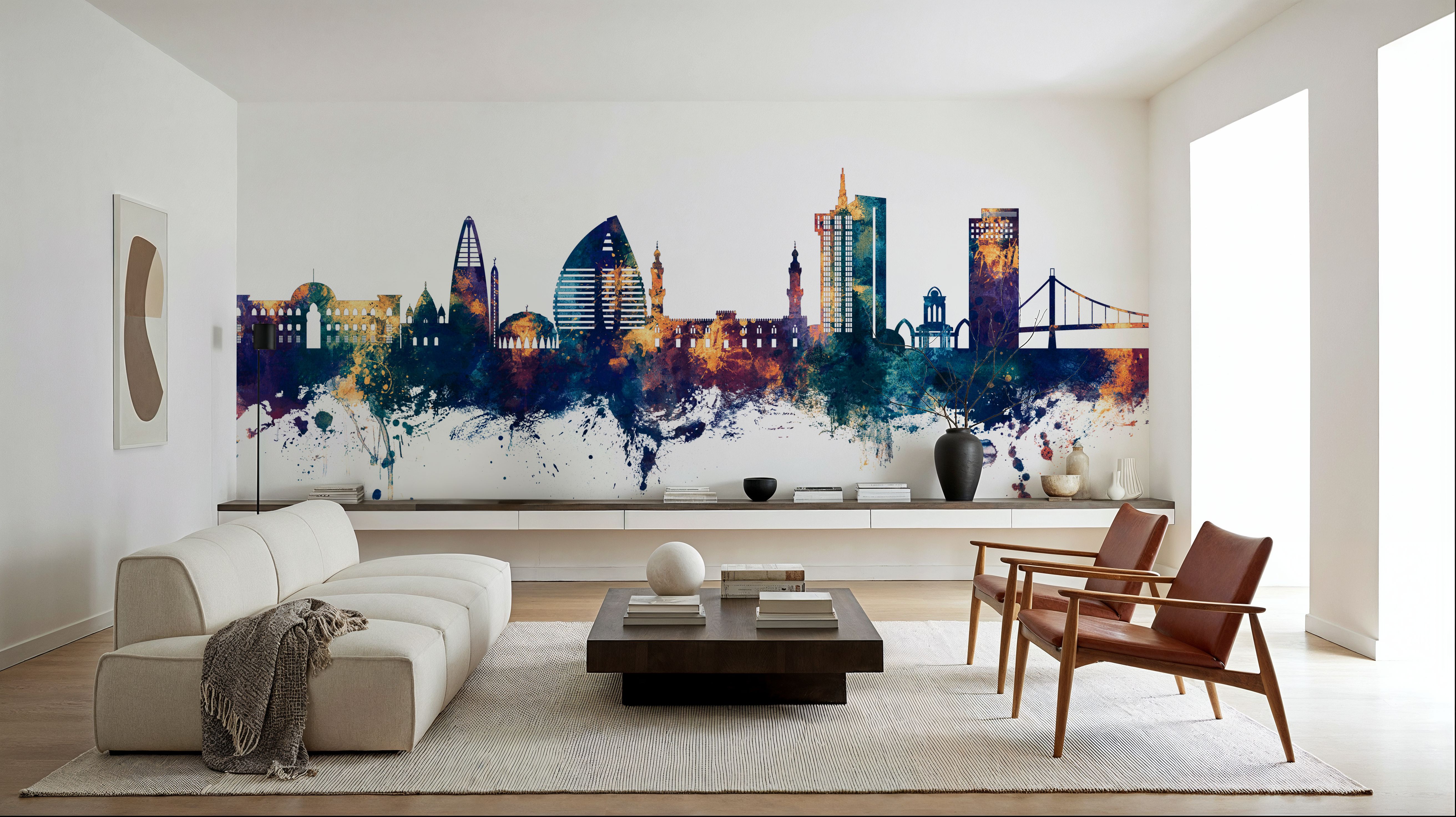 Khartoum Sudan Skyline Blue & Bronze