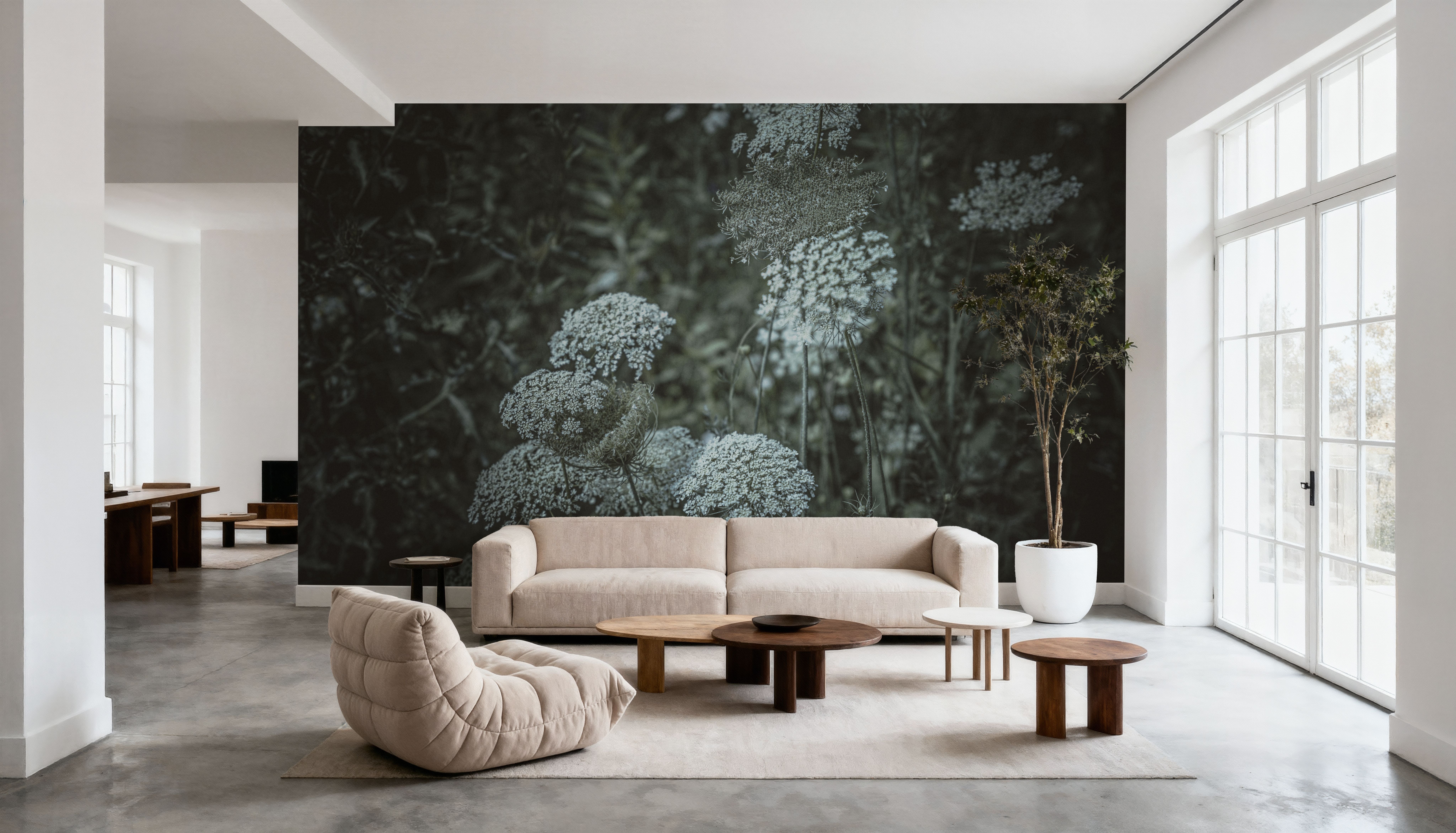 Moonlight Flowers, Wallpaper