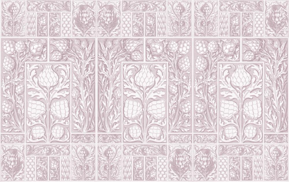 Clear Thistle Wall Red