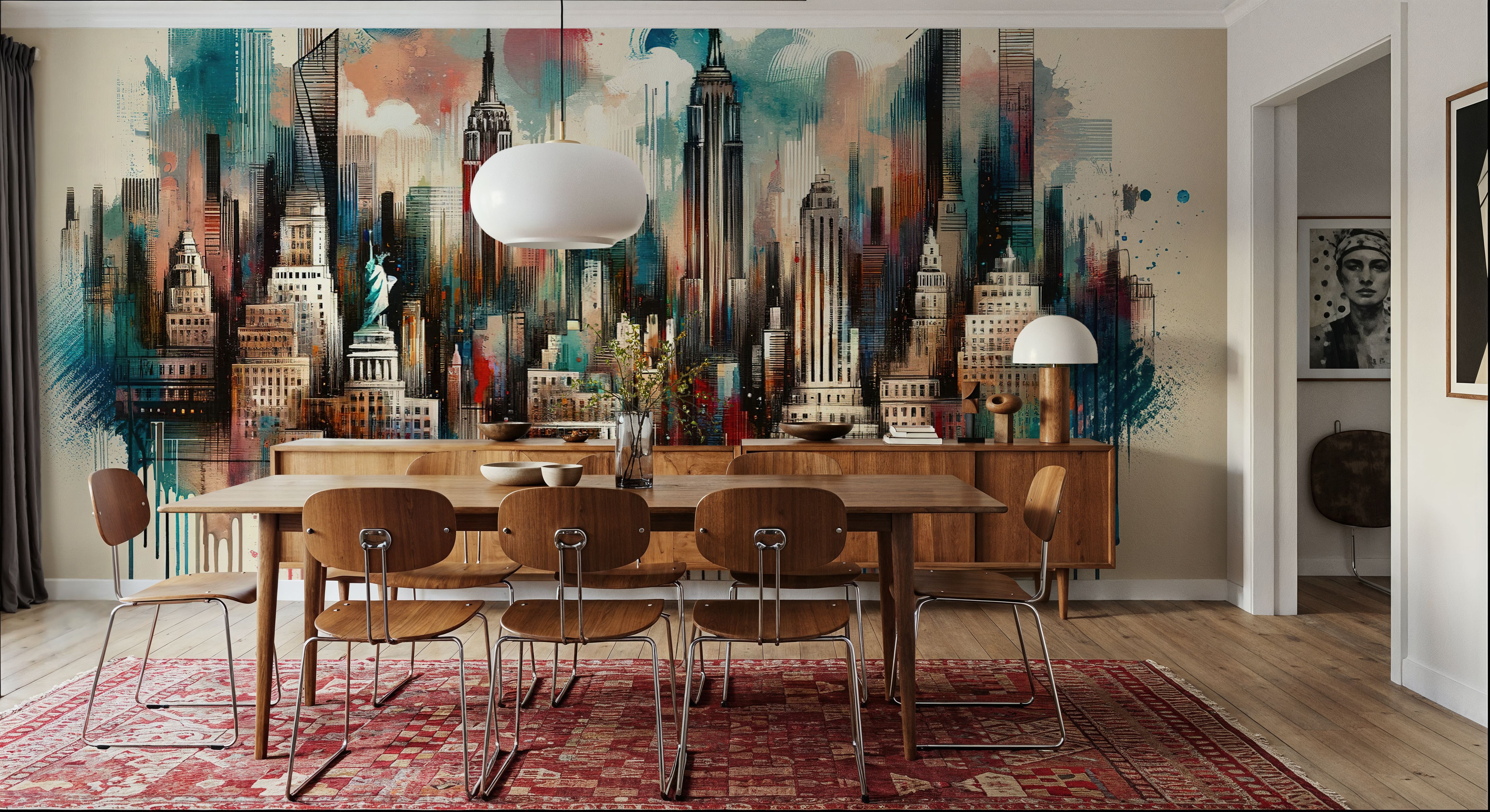 Watercolor New York Skyline