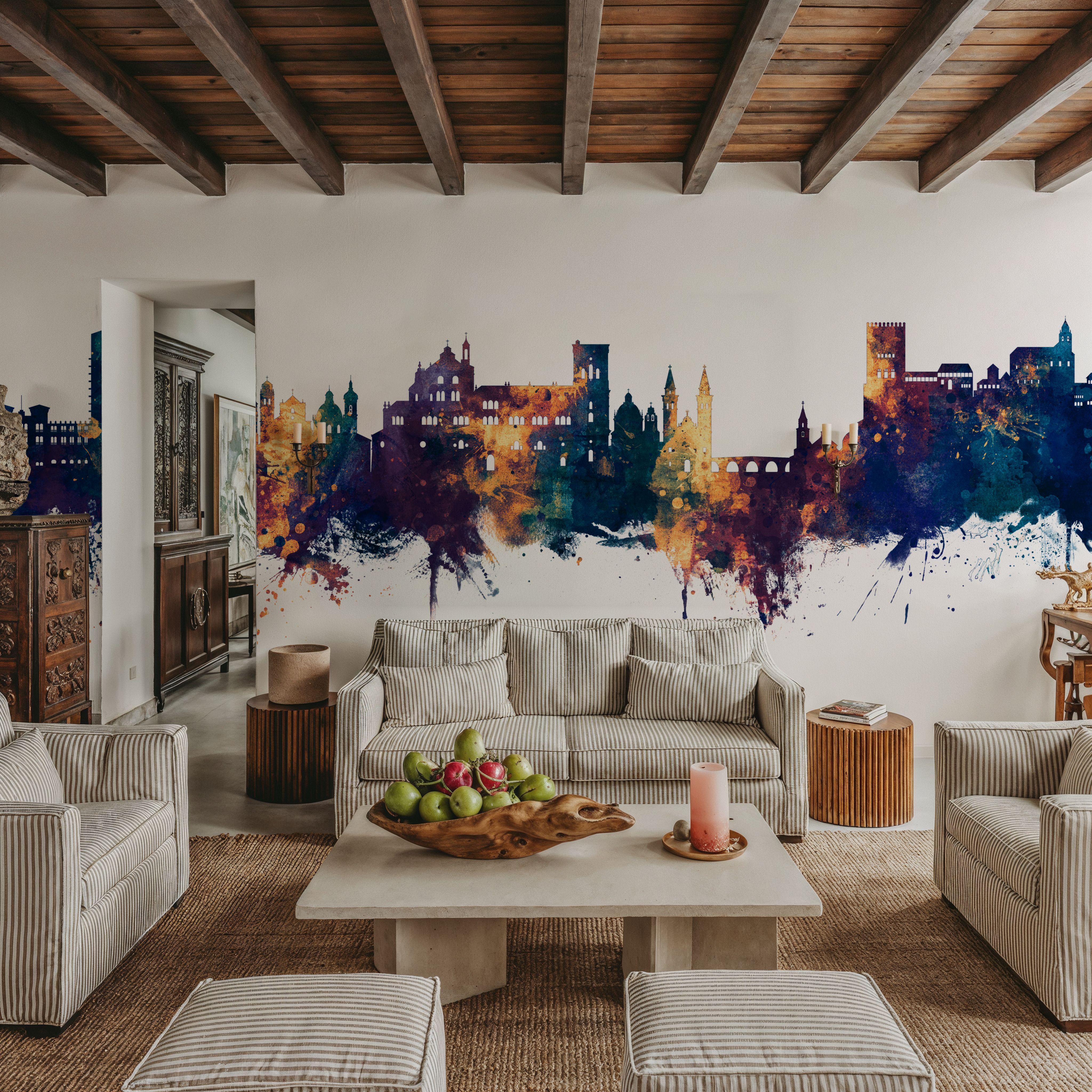 Granada Spain Skyline Blue & Bronze