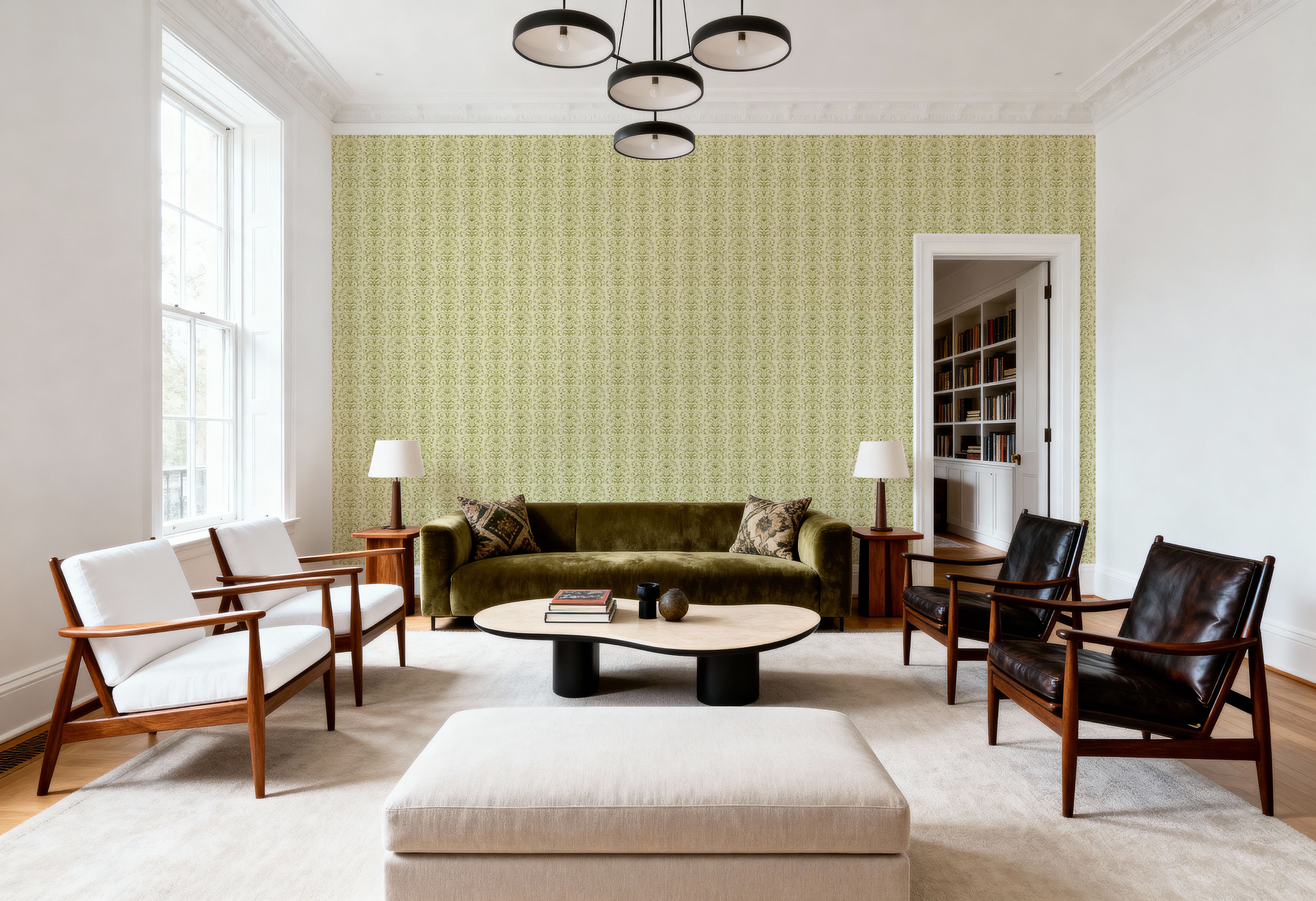 Ornate Stripes, Olive