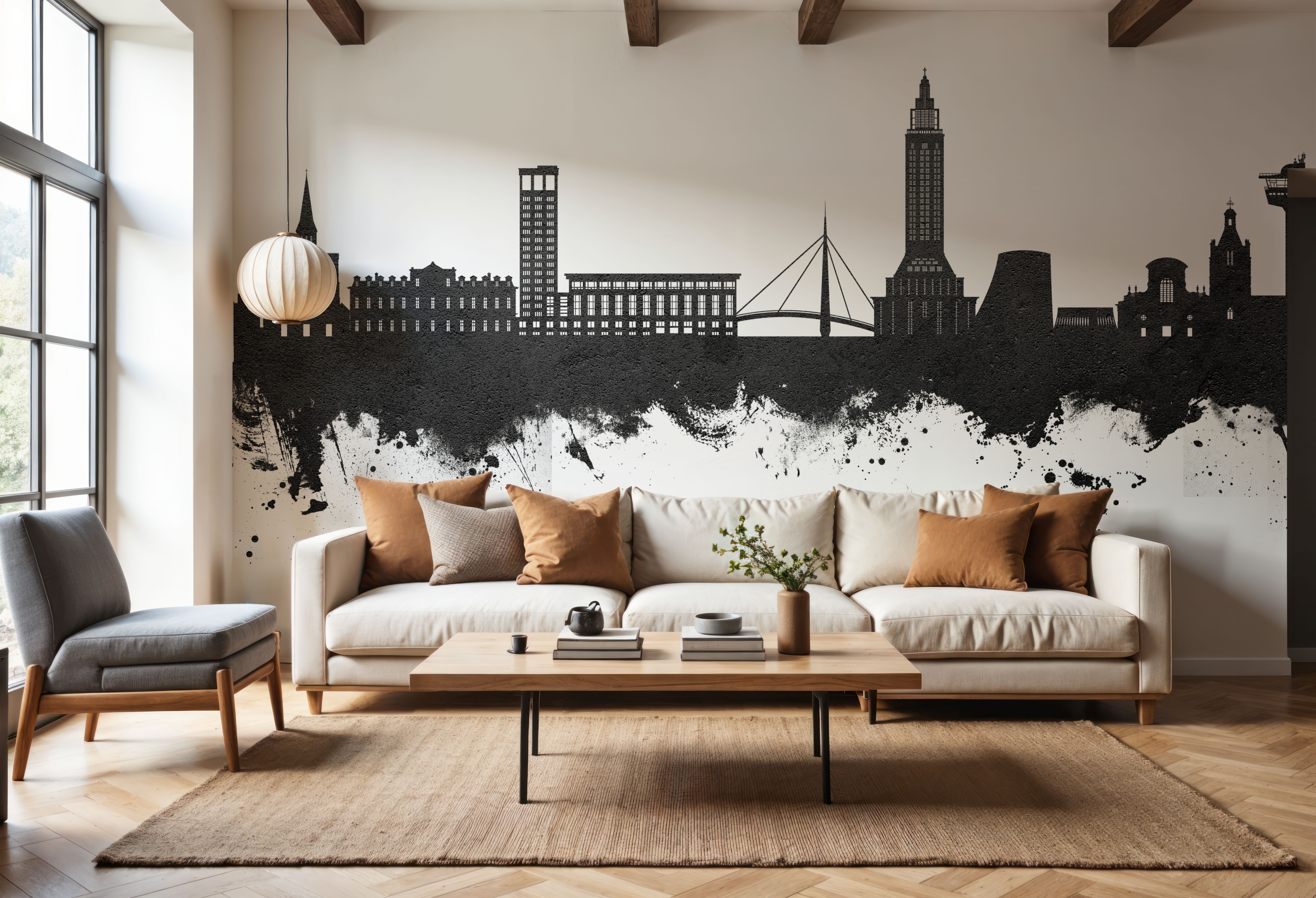 Le Havre France Skyline Black & White