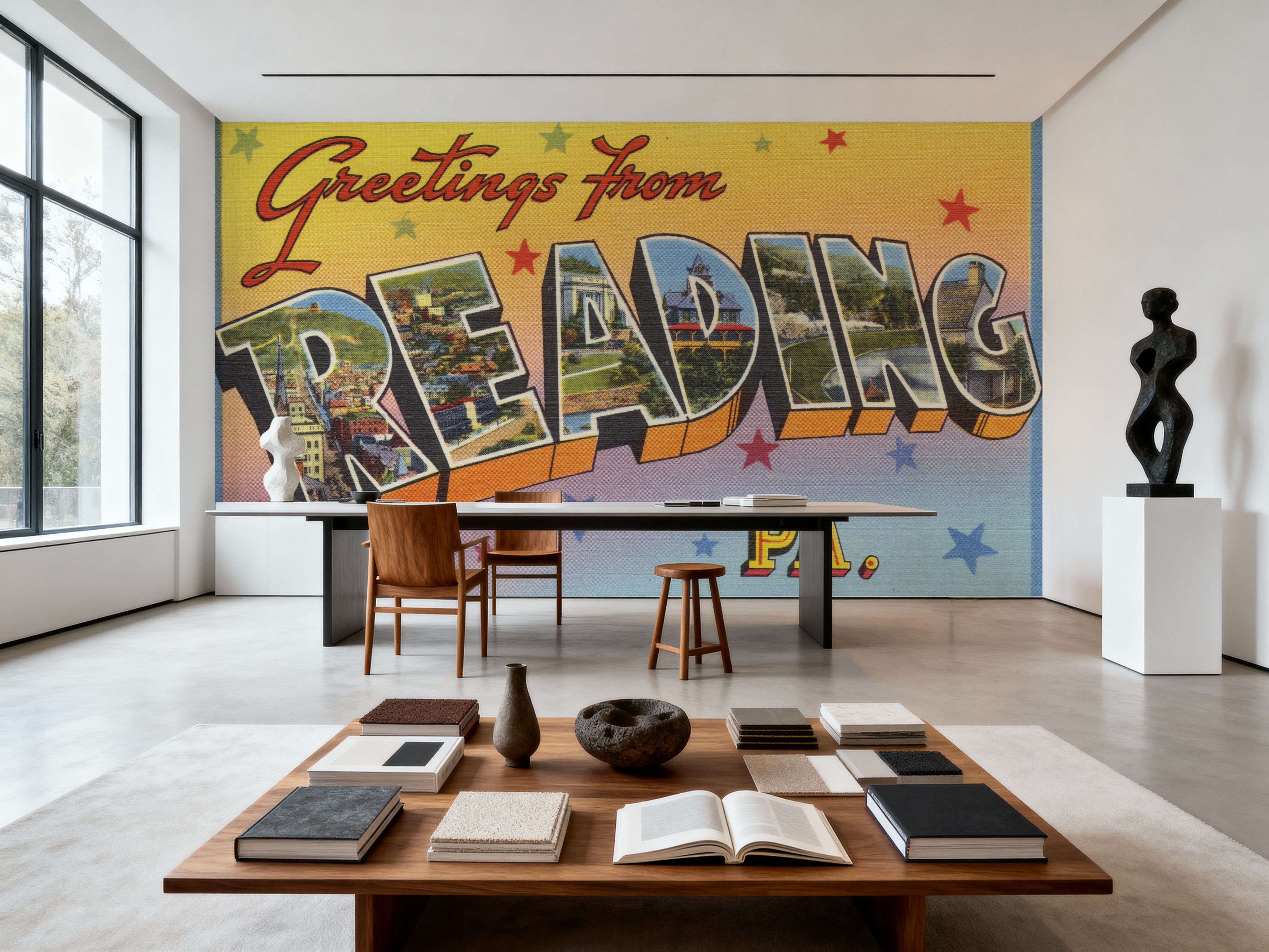 Greetings from Reading - Screenprint Postcard