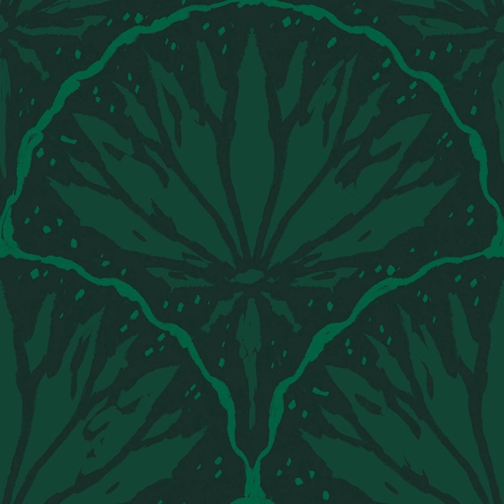 Abstract Water Lily, Emerald