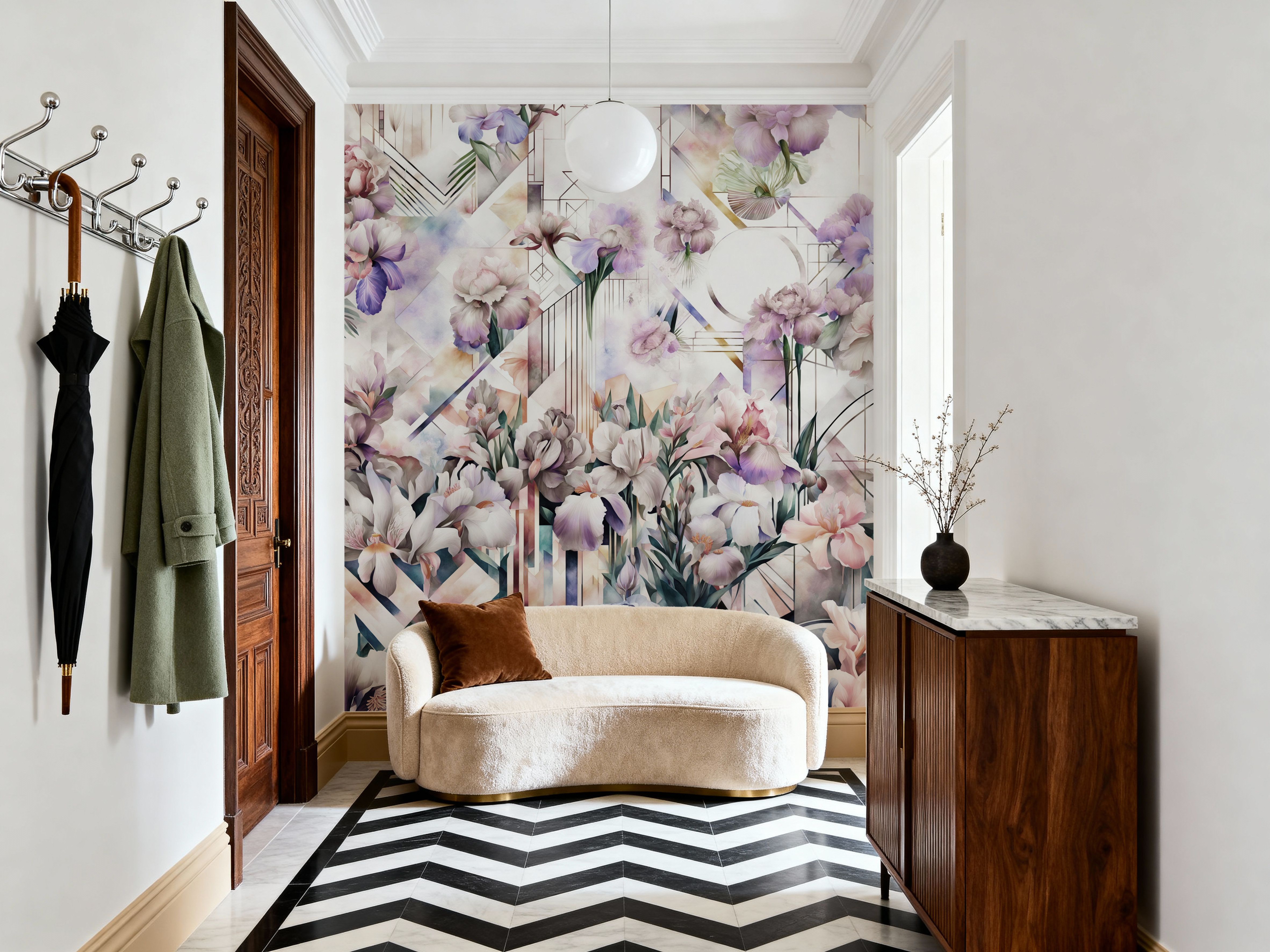 Watercolor Irises Bright