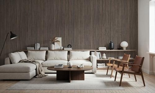 Faux Grasscloth Vertical, Taupe