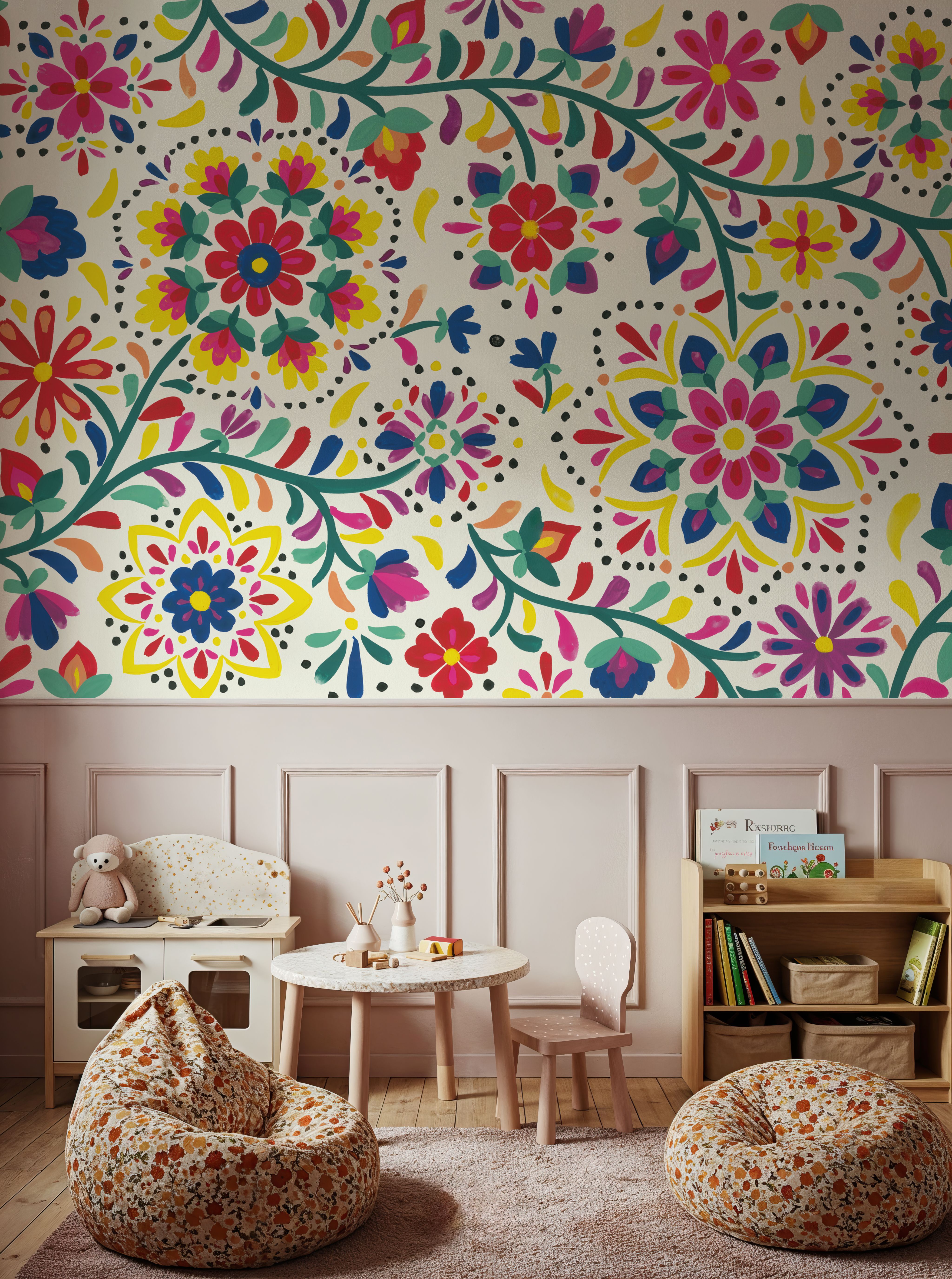 Floral Fiesta White I