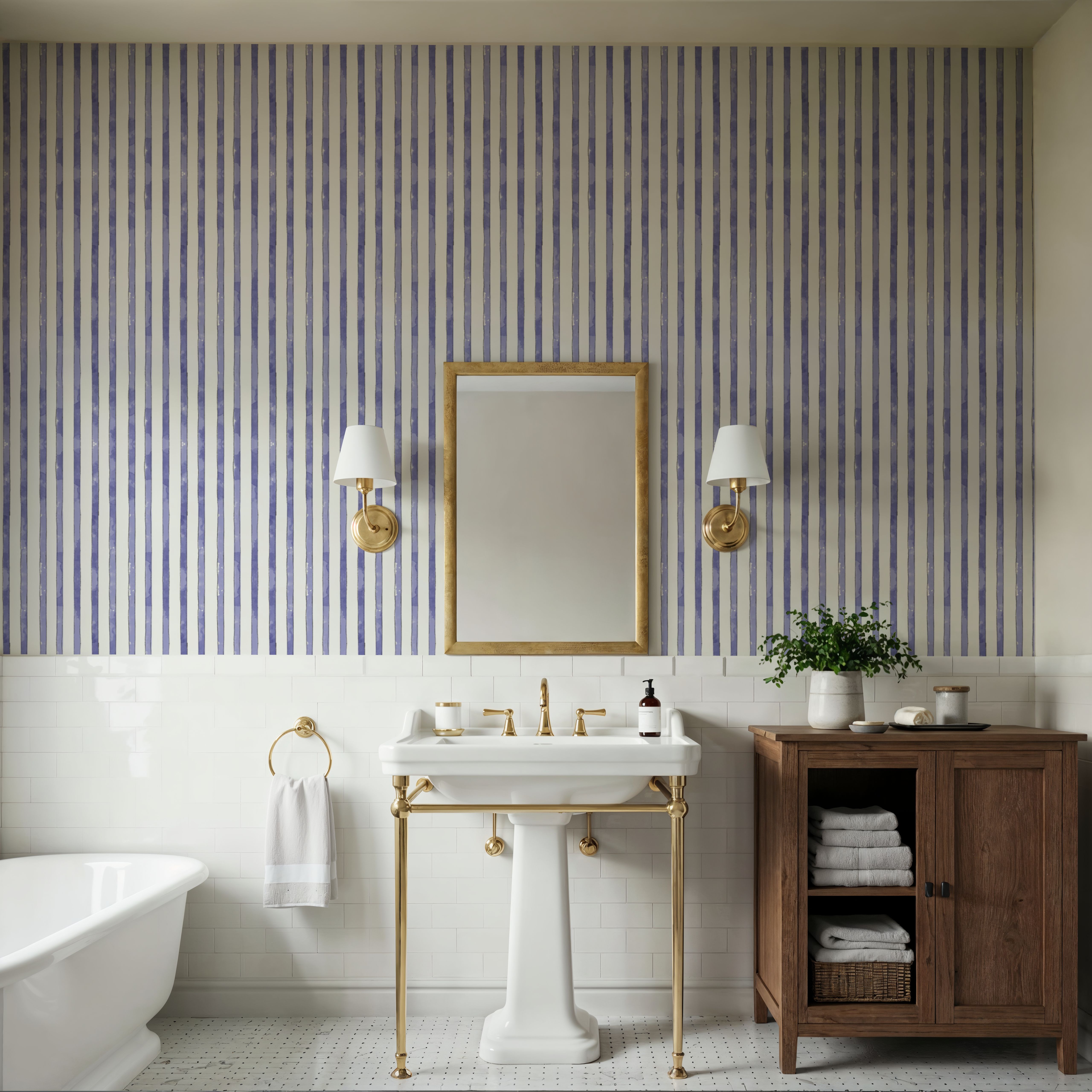 Botanical Blue Lines