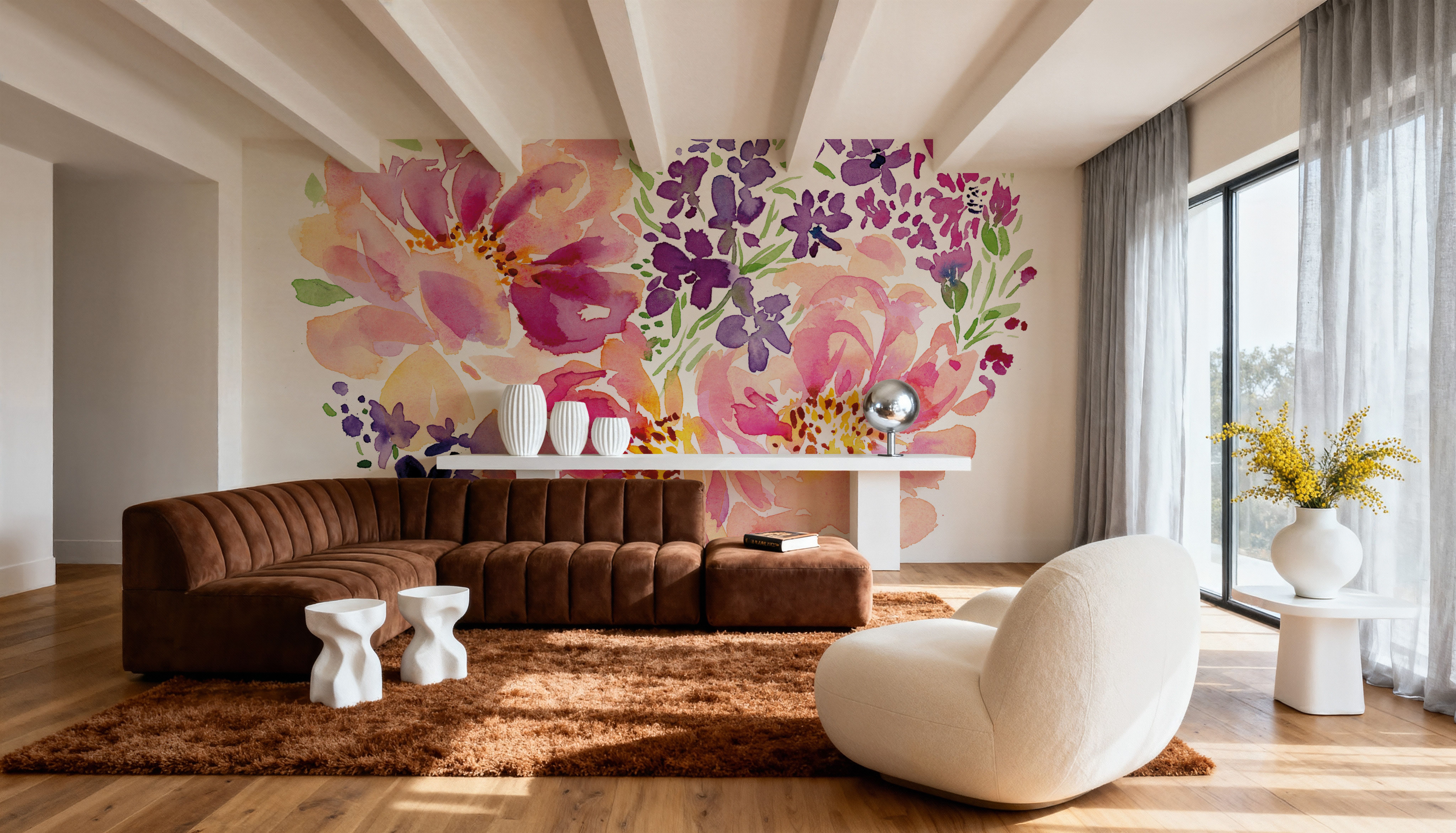 Floral Heart Petals, Papel de parede