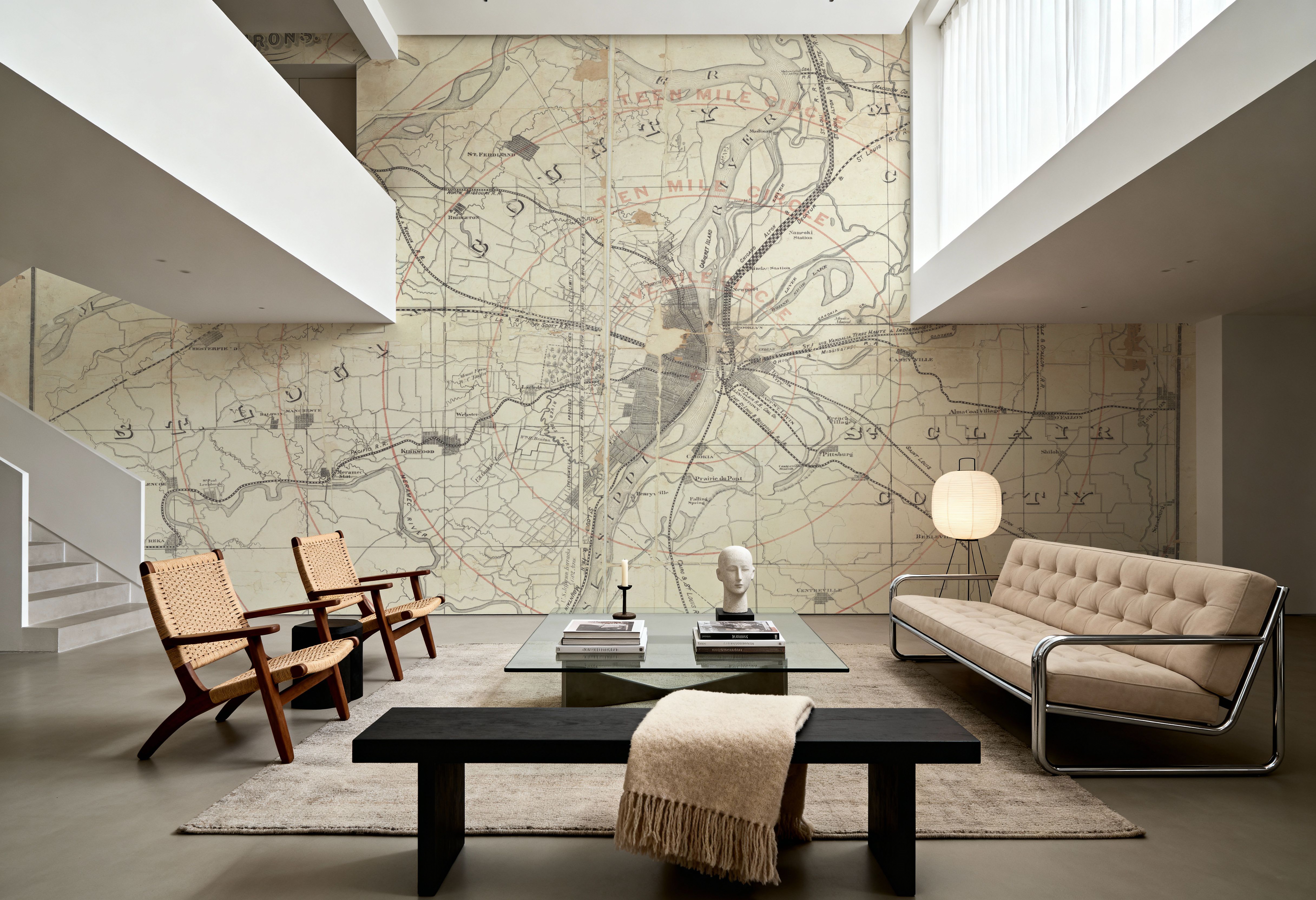 Wall Mural - Vintage St Louis - Cities mural wallpaper - Offices - Wallism US - Premium, Textured or Peel & Stick