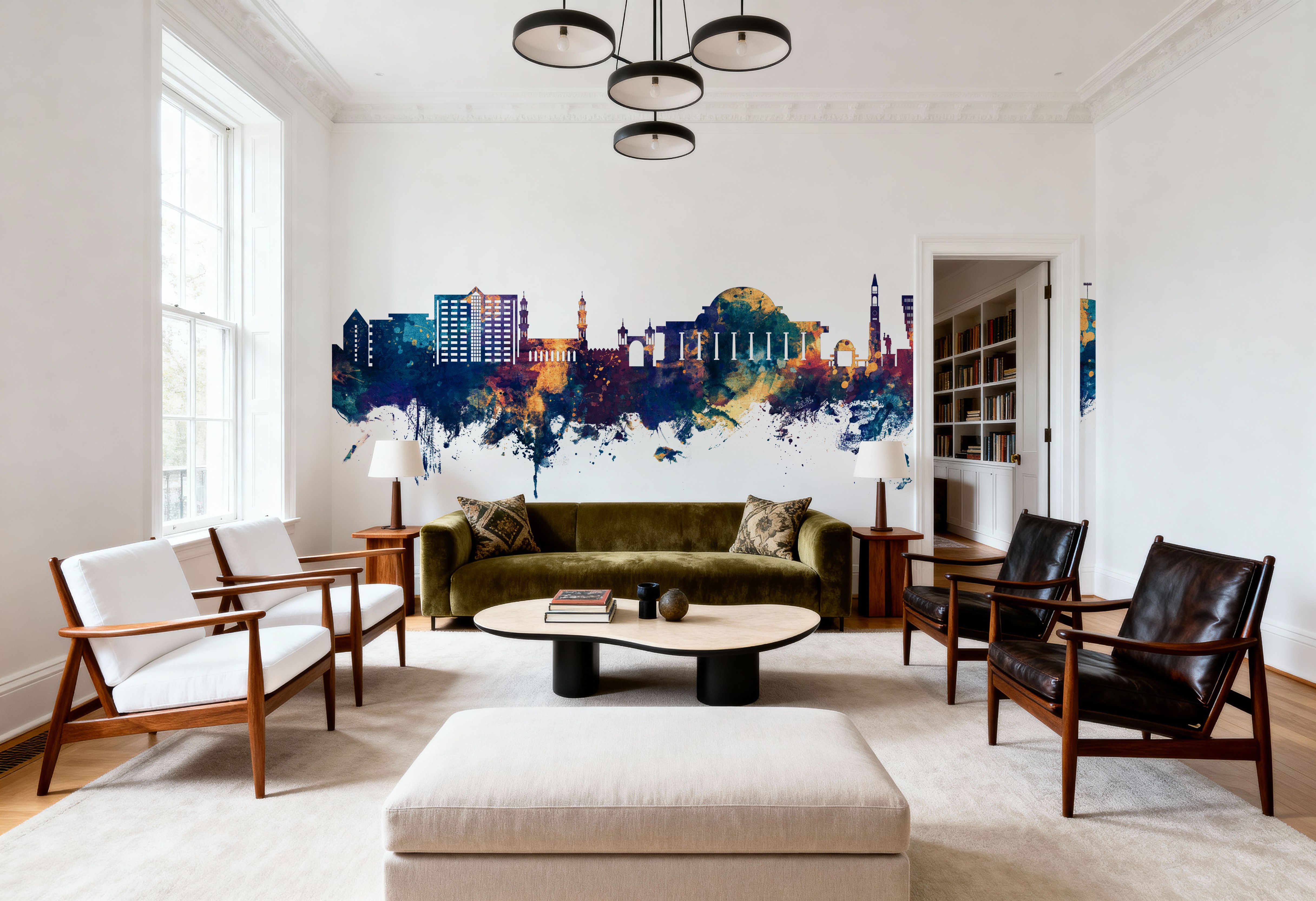 Lilongwe Malawi Skyline Blue & Bronze