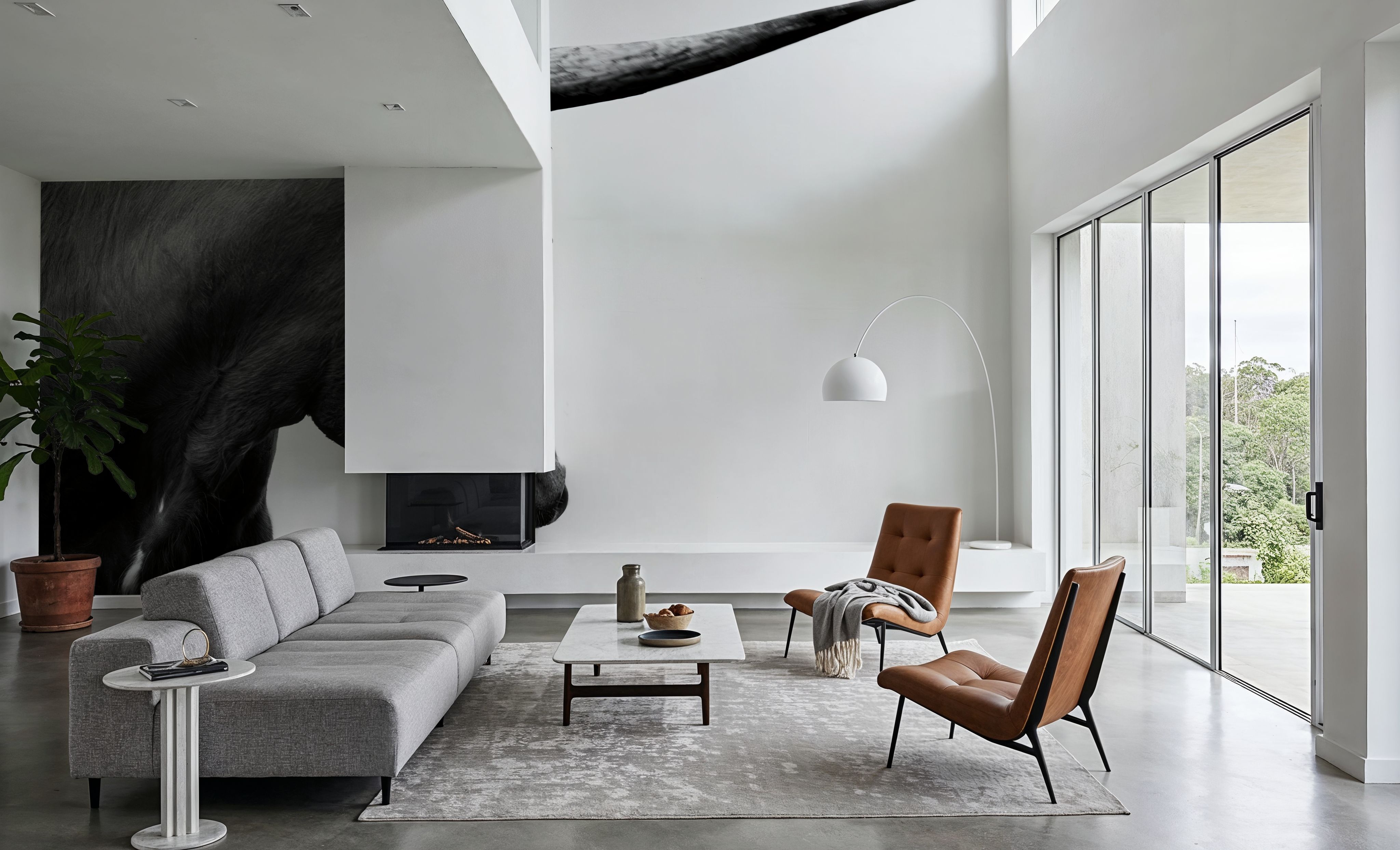 Longhorn Sunset Graze BW