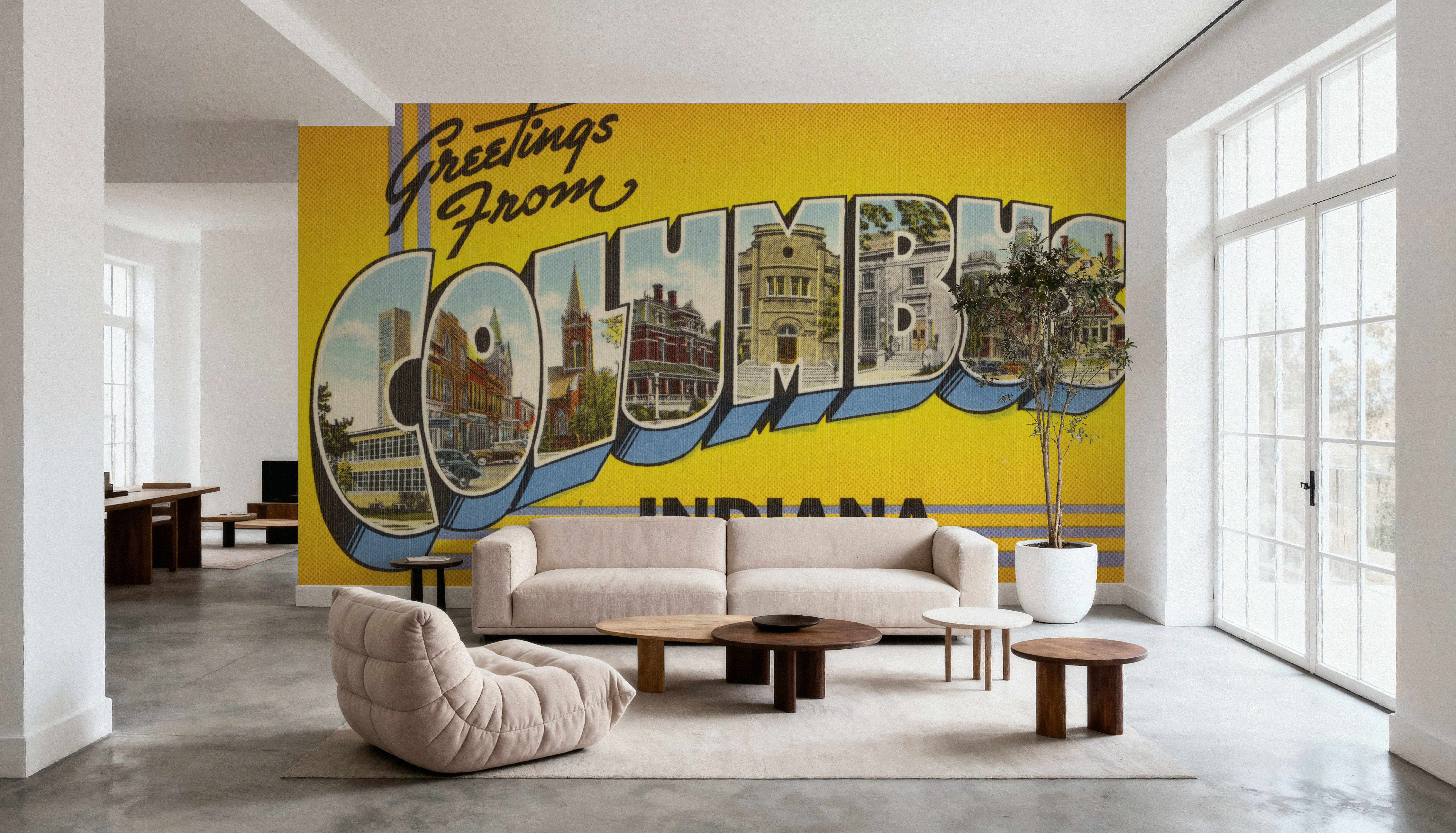 Greetings from Columbus - Screenprint Postcard