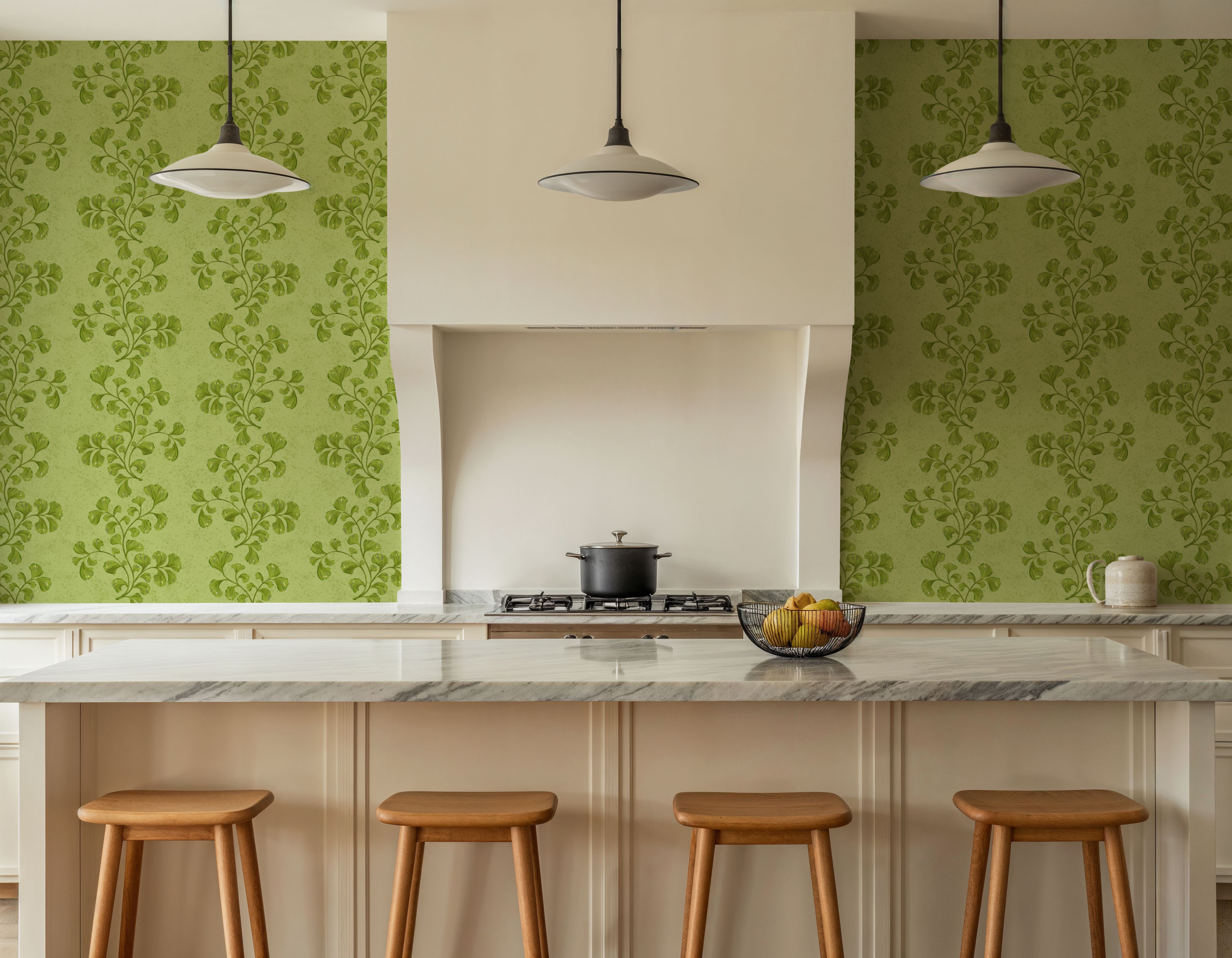 Fern Stripes, Lime Green