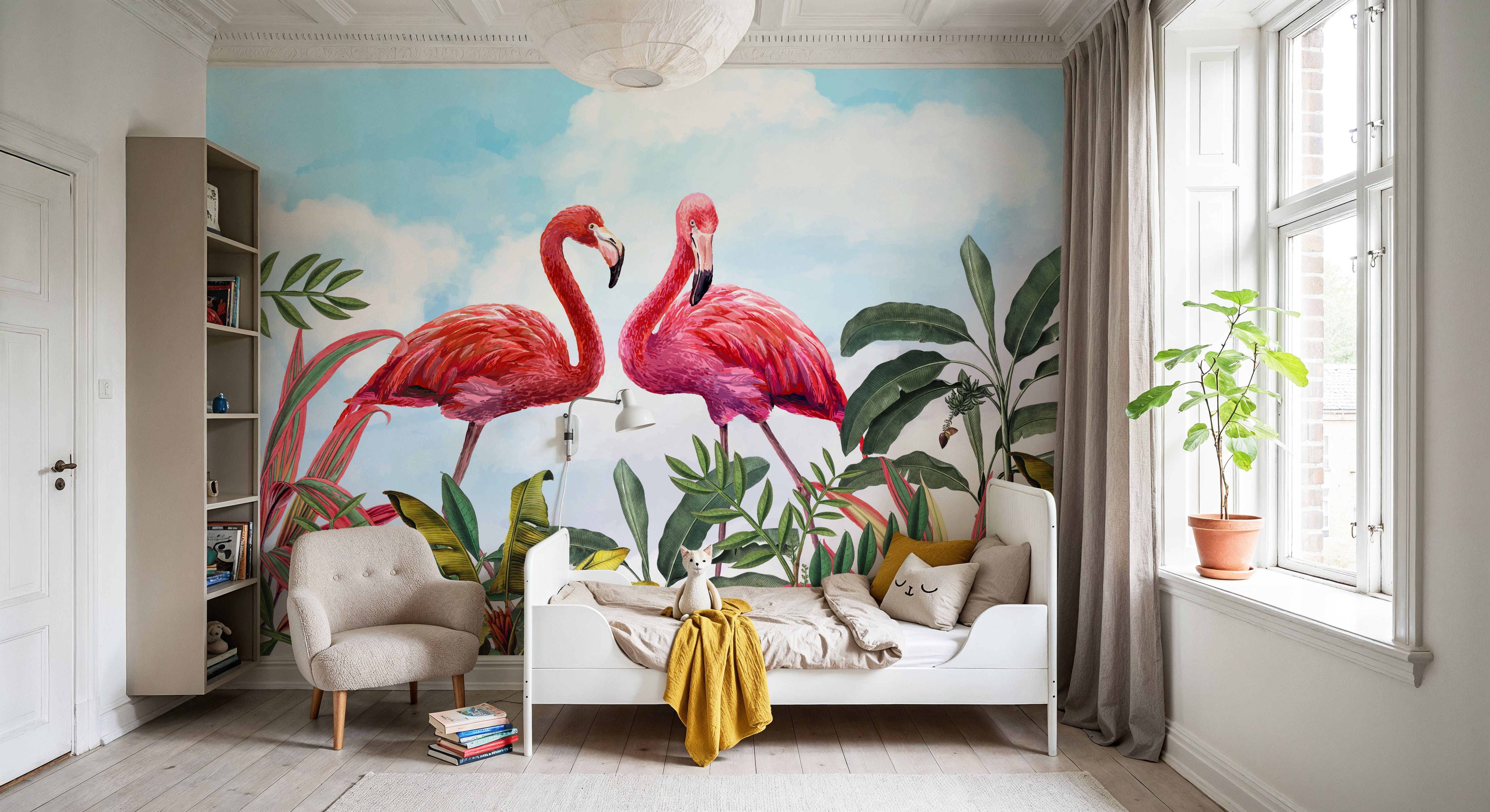 Shy Flamingos Sky