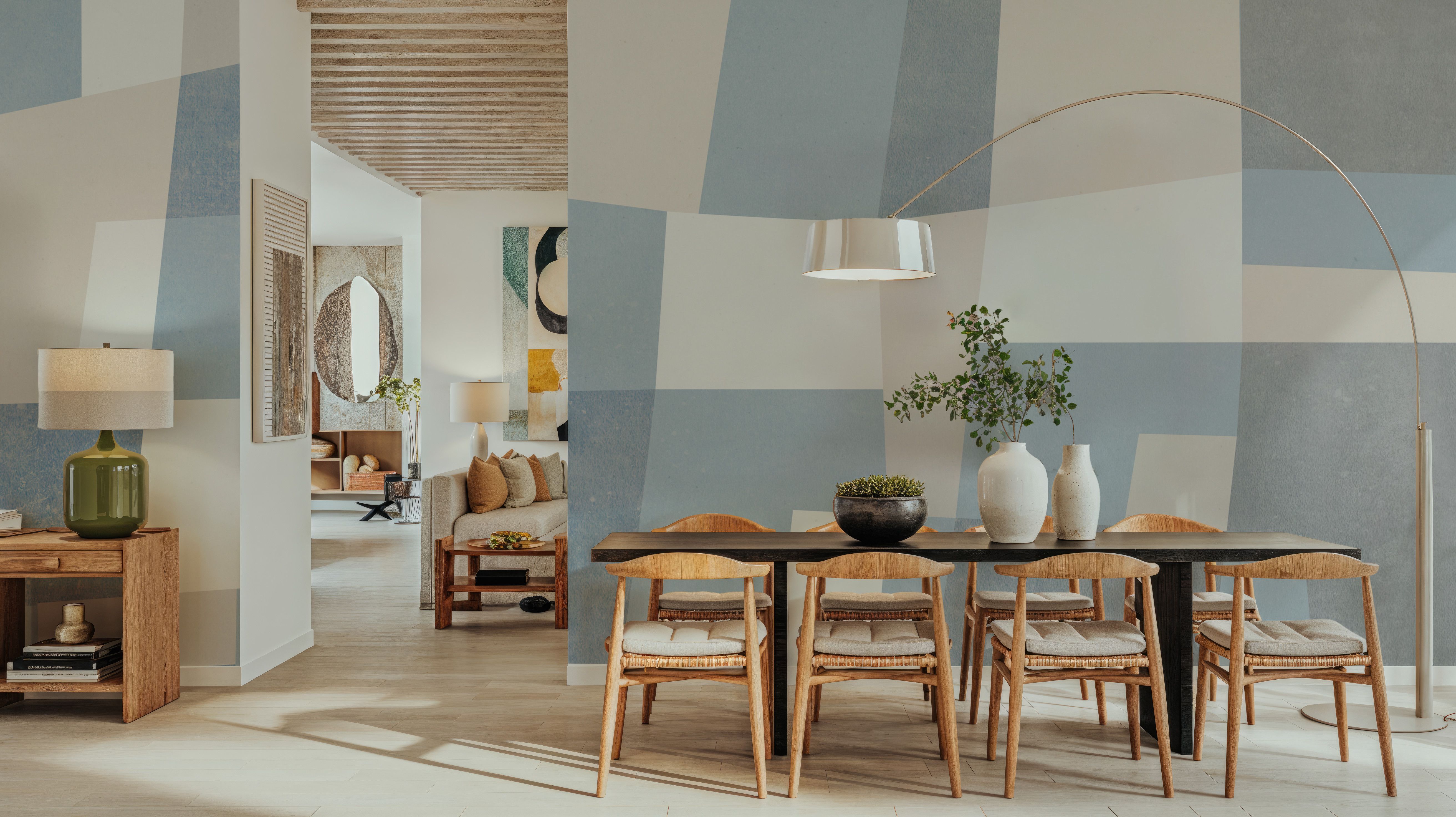 Abstract Fields, MIneral Blue, Wallpaper