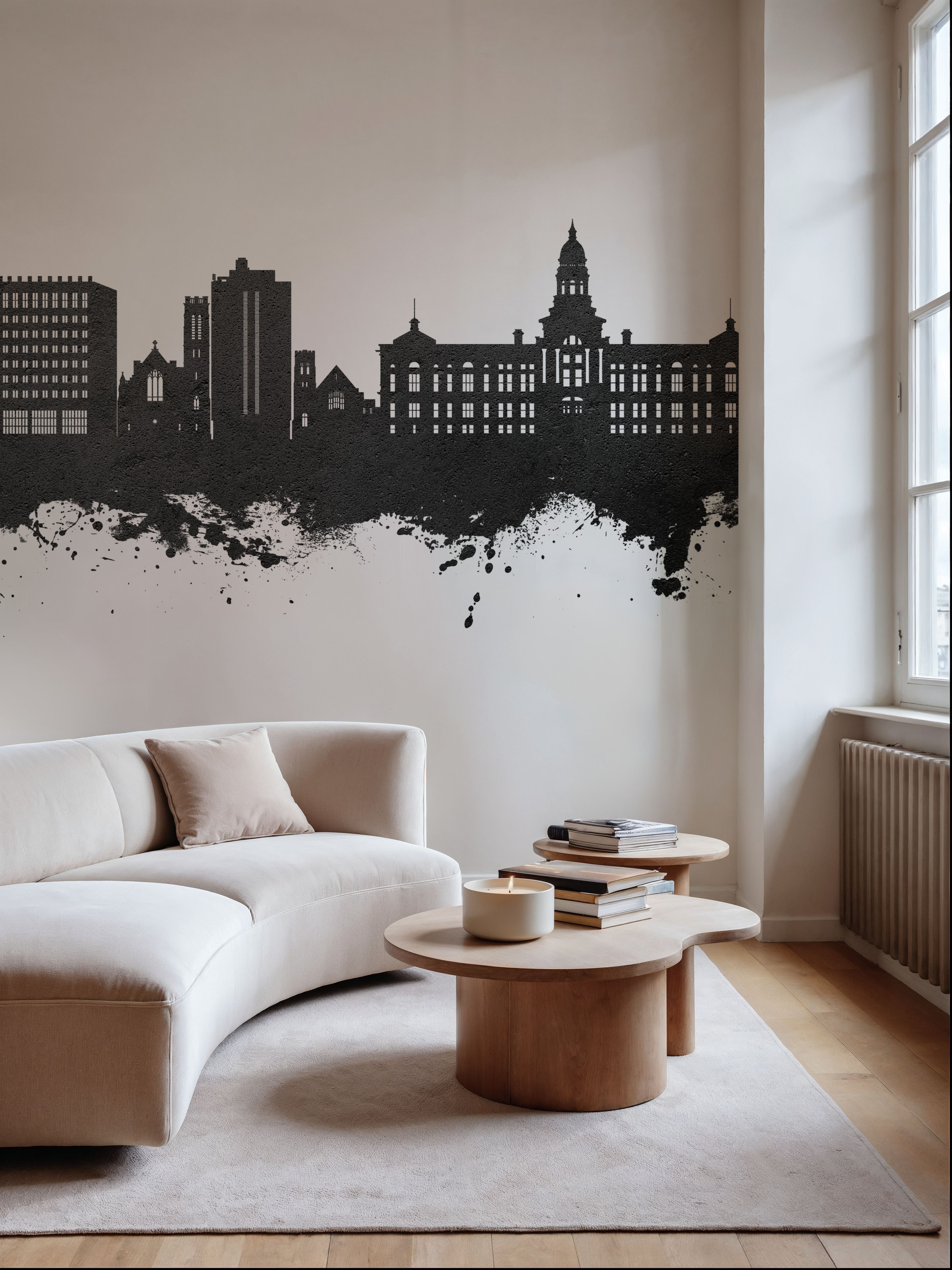 Cheyenne Wyoming Skyline Black & White