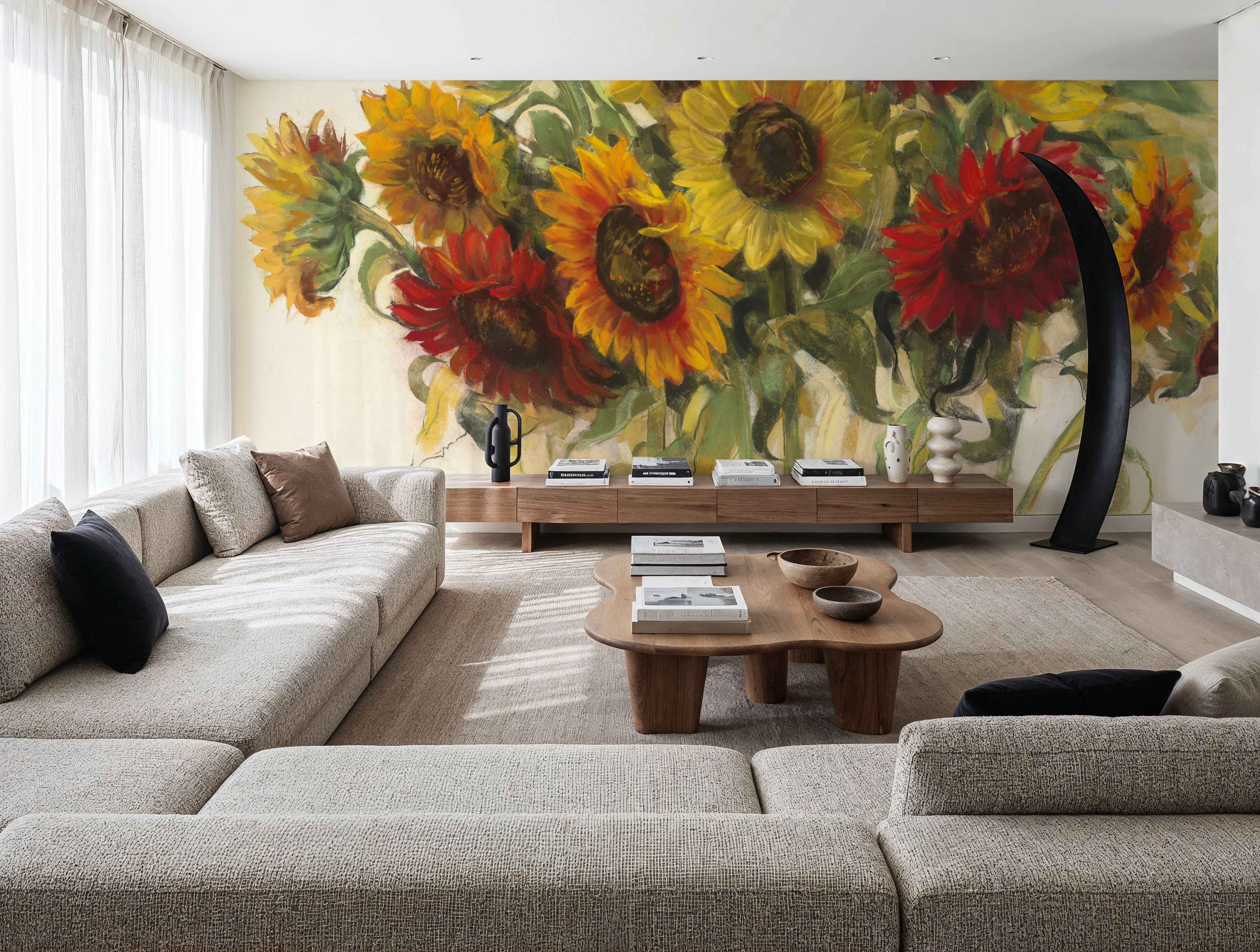 Gathering Sunflowers