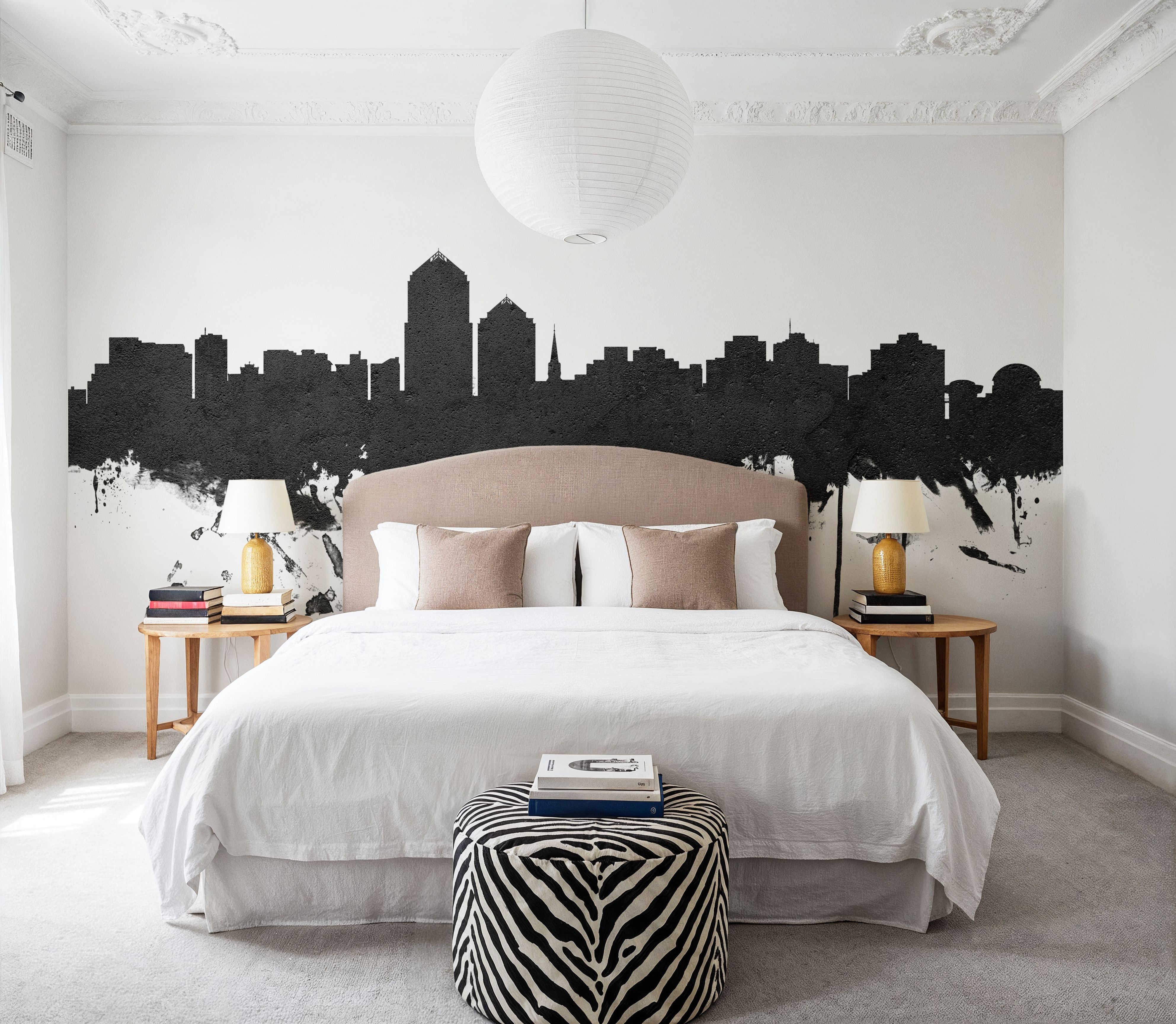 Albuquerque New Mexico Skyline Black & White