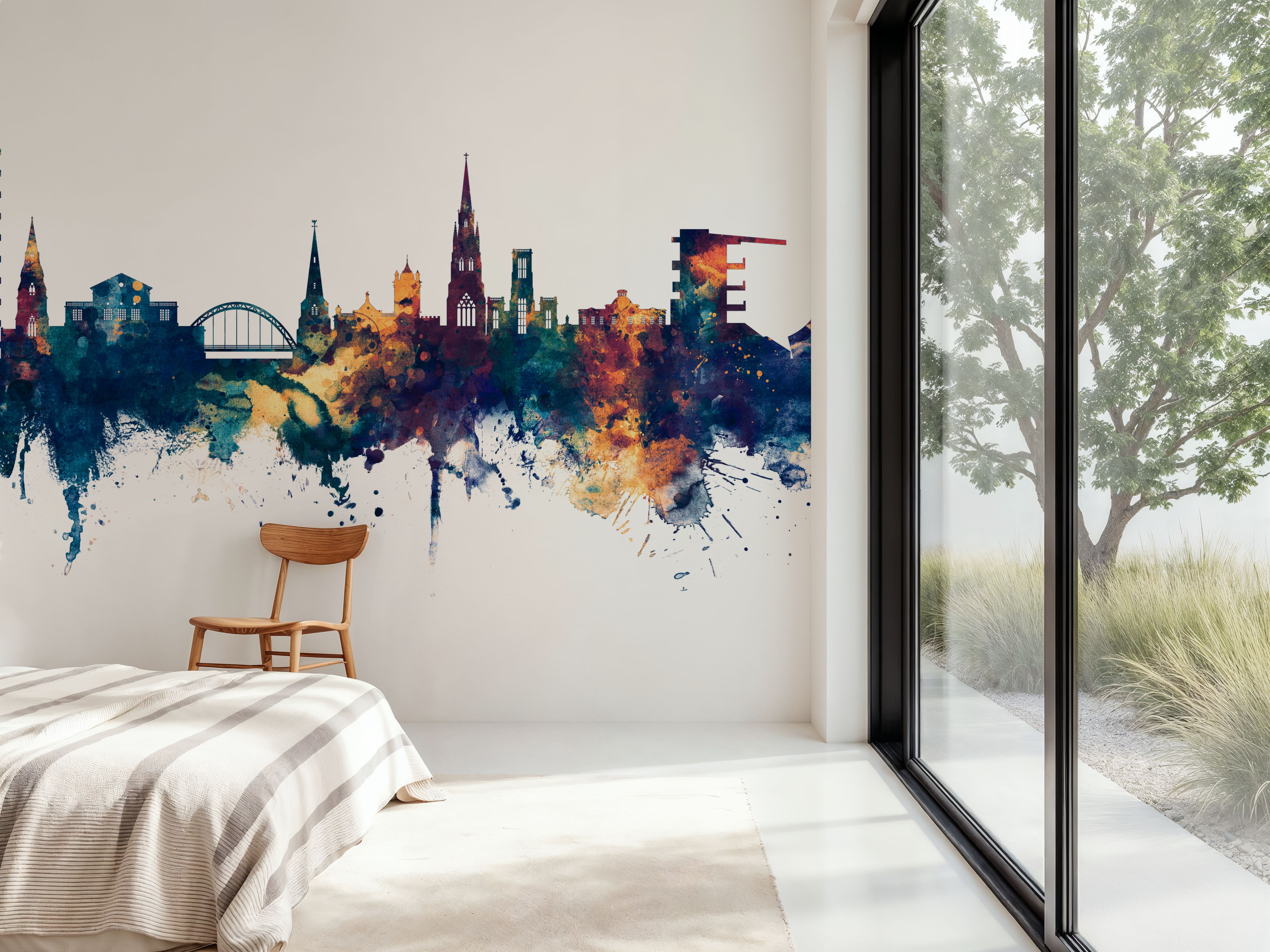 Cheltenham England Skyline Blue& Bronze