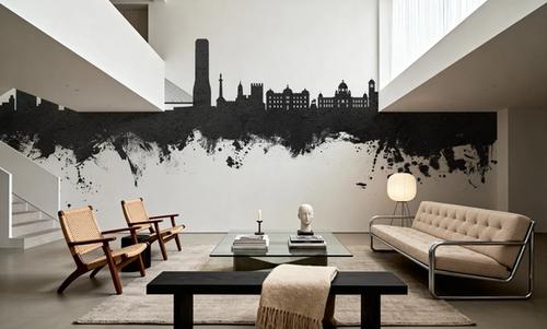 Belgrade Serbia Skyline Black & White