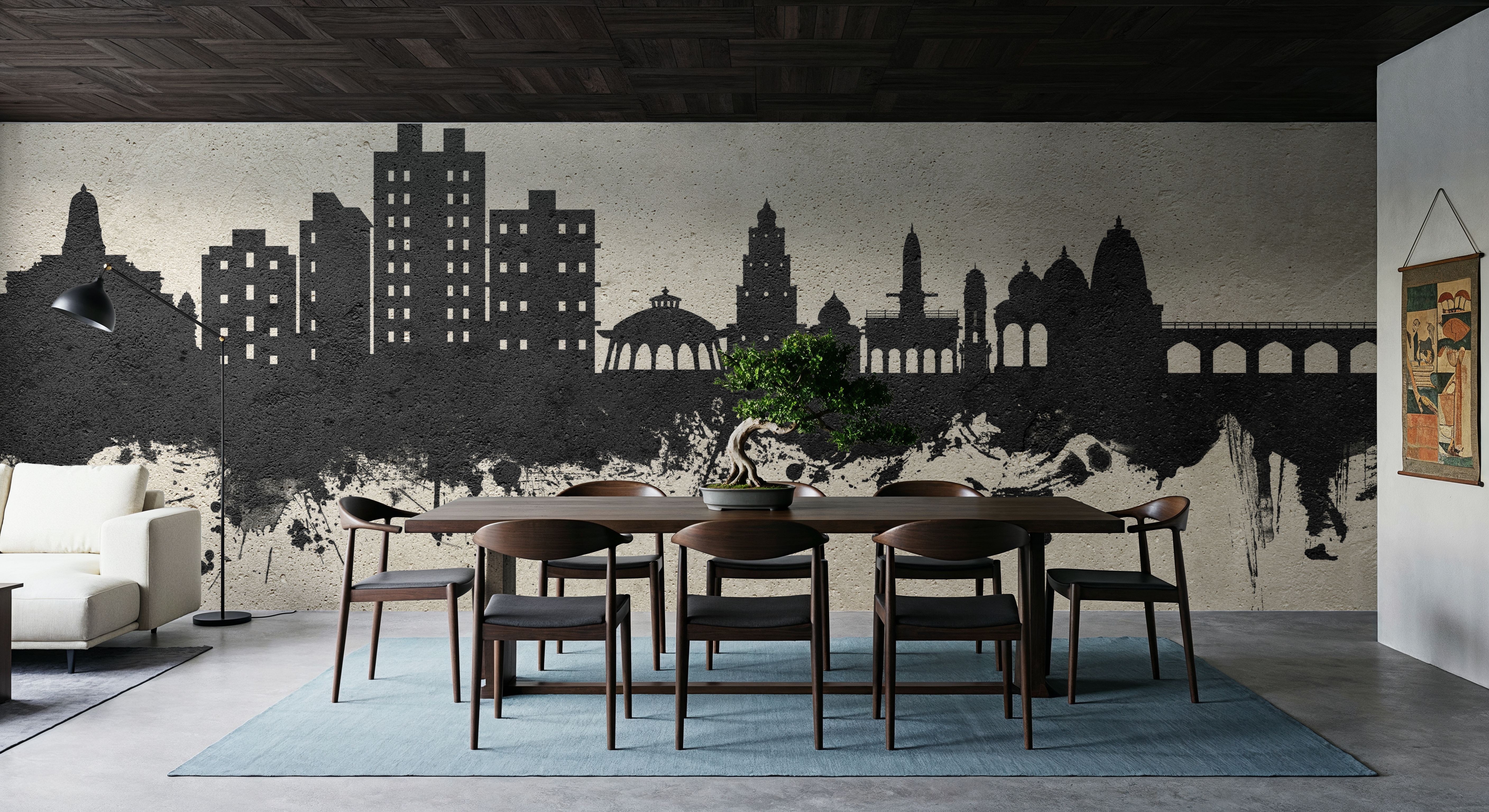 Nashik India Skyline Concrete, Tapeten