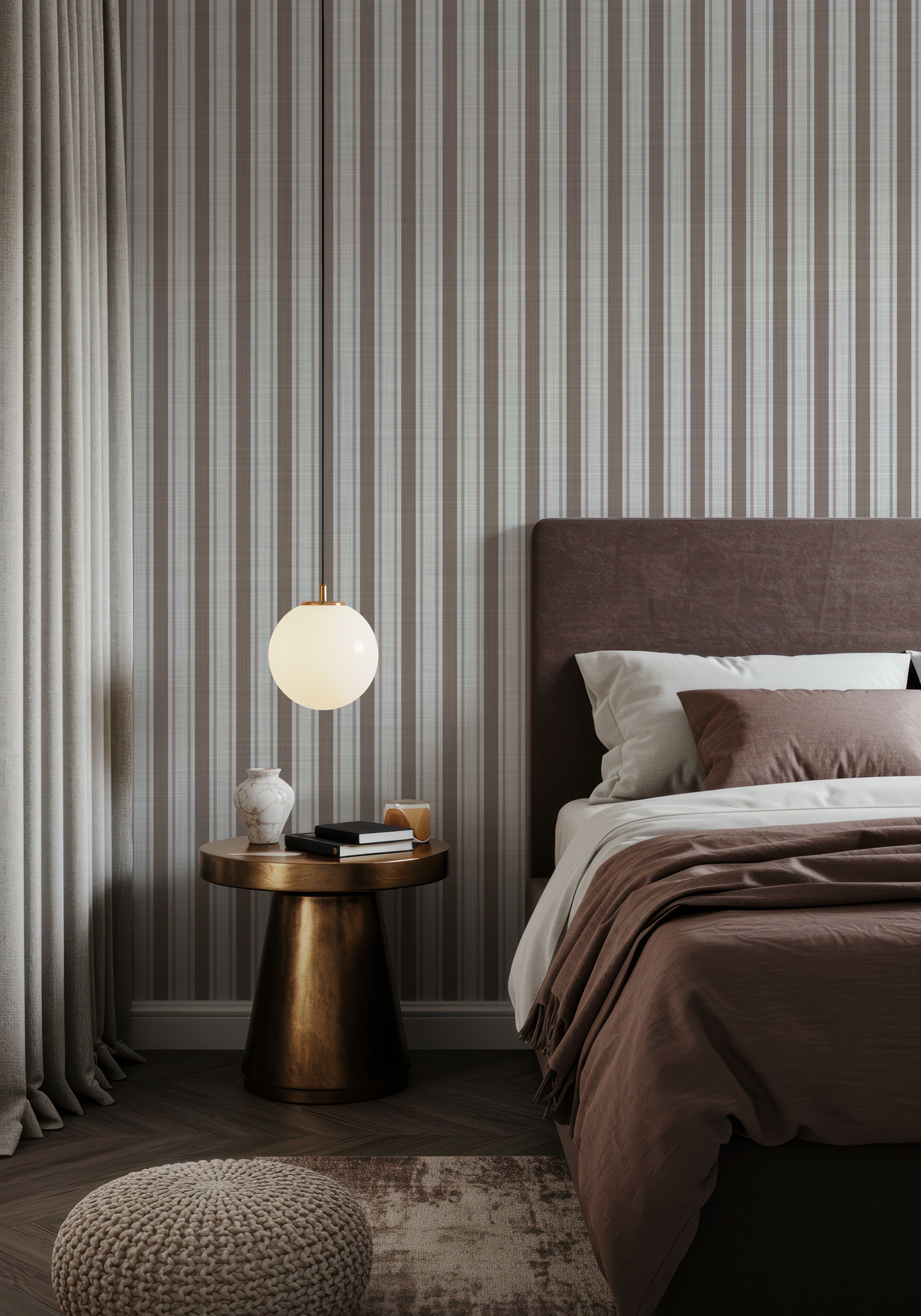 Les Andelys Vertical, Beige, Tapeten