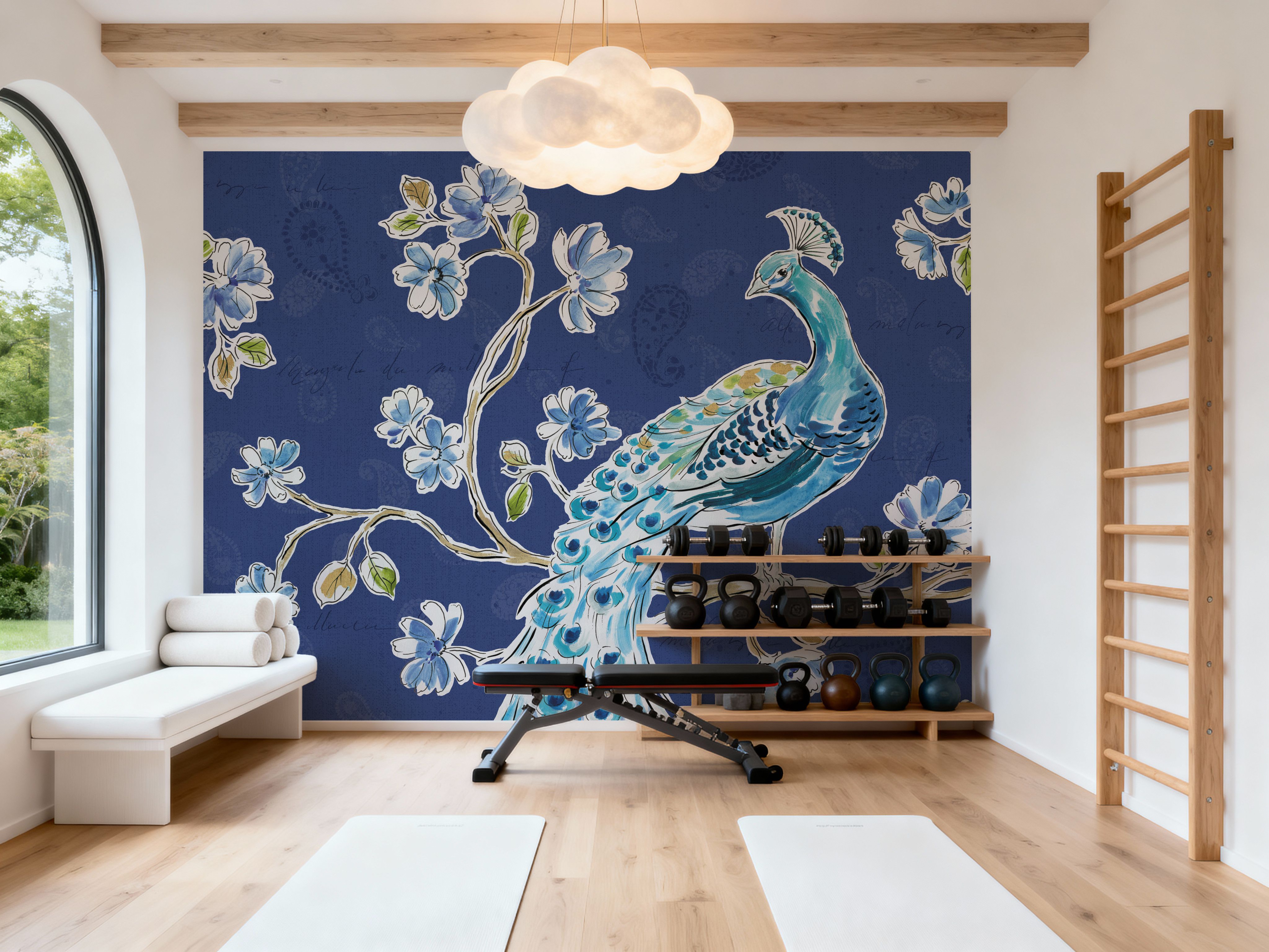 Peacock Allegory II Blue