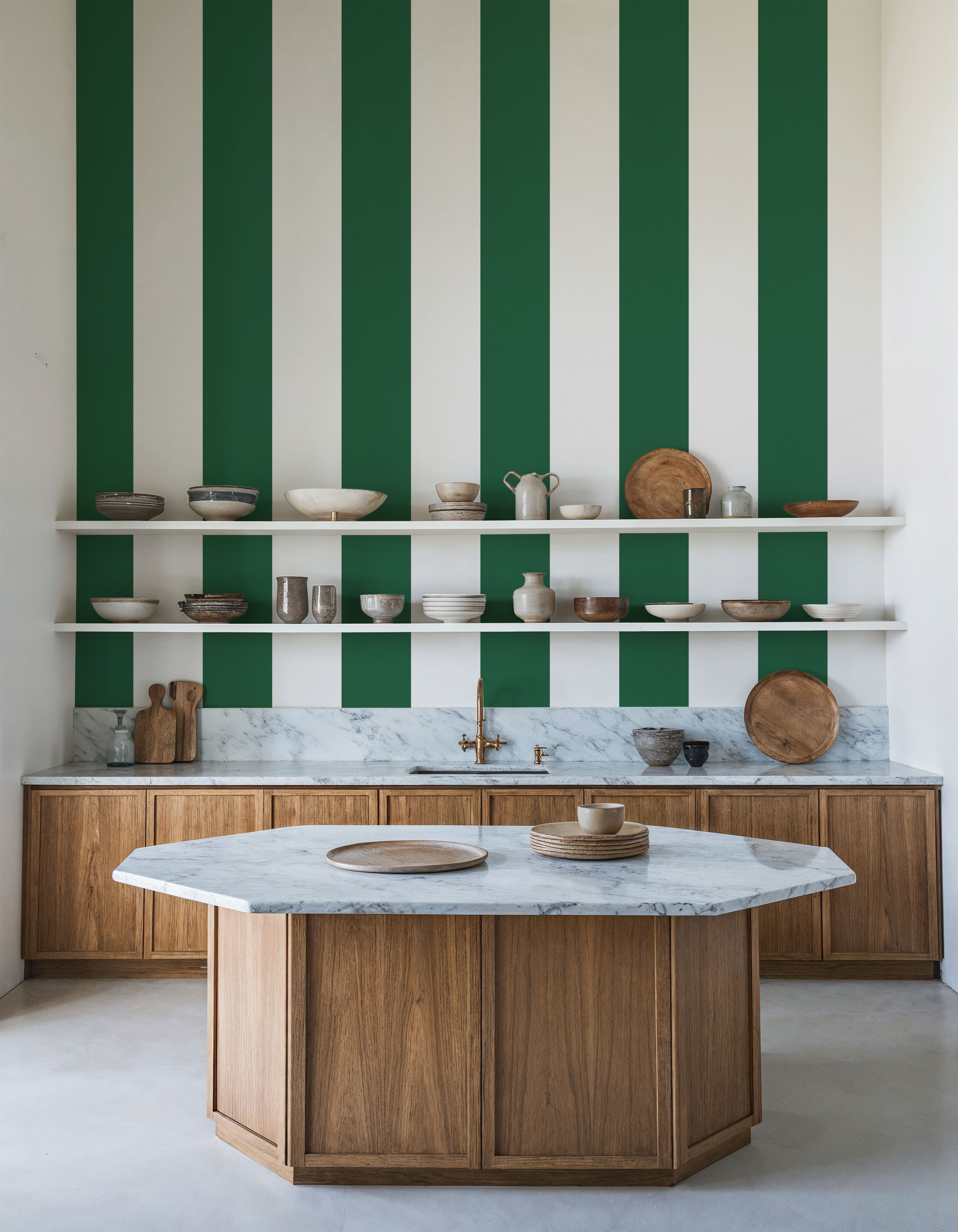 Circus Stripes, Salamander Green