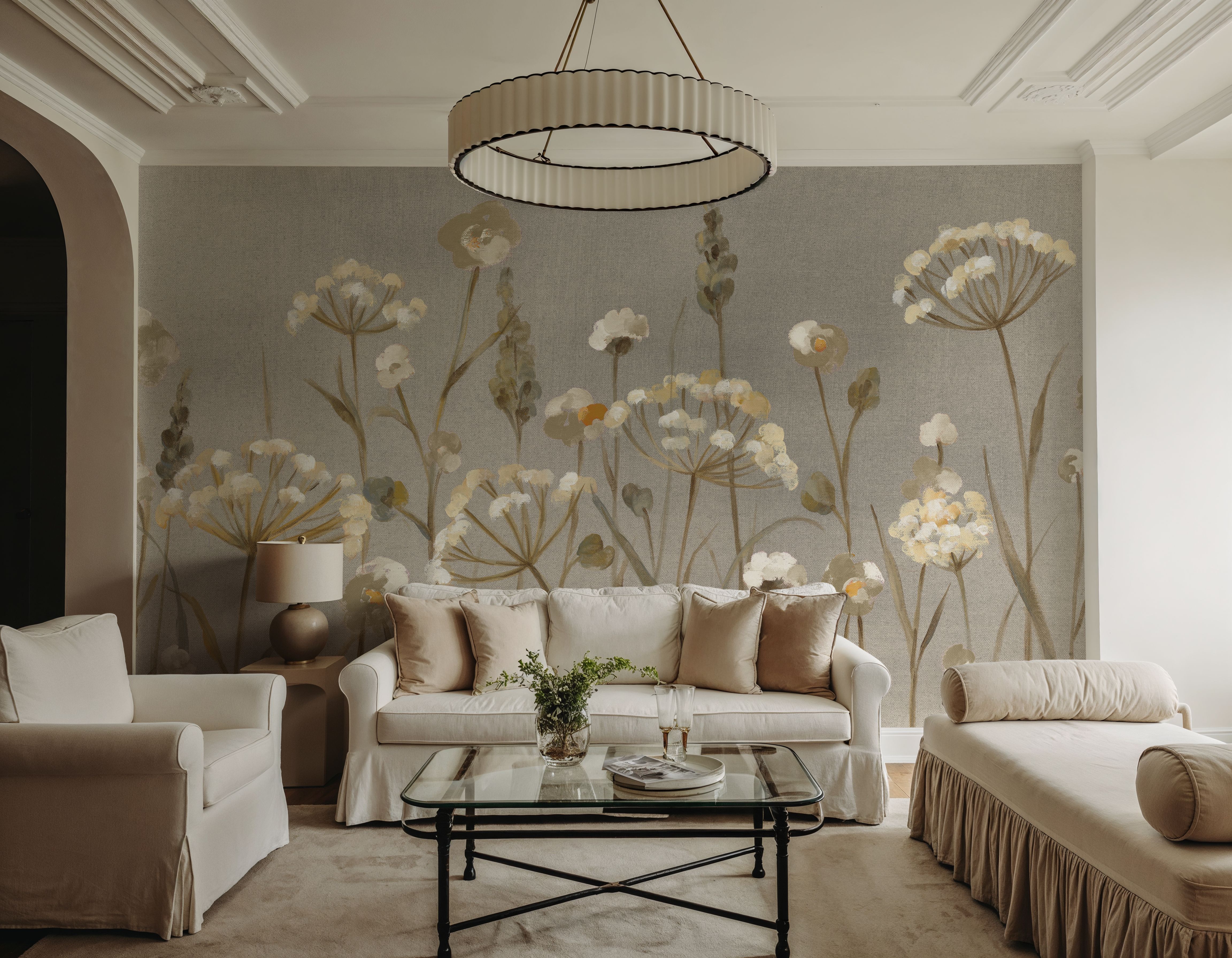 Delicate Garden Neutral Canvas