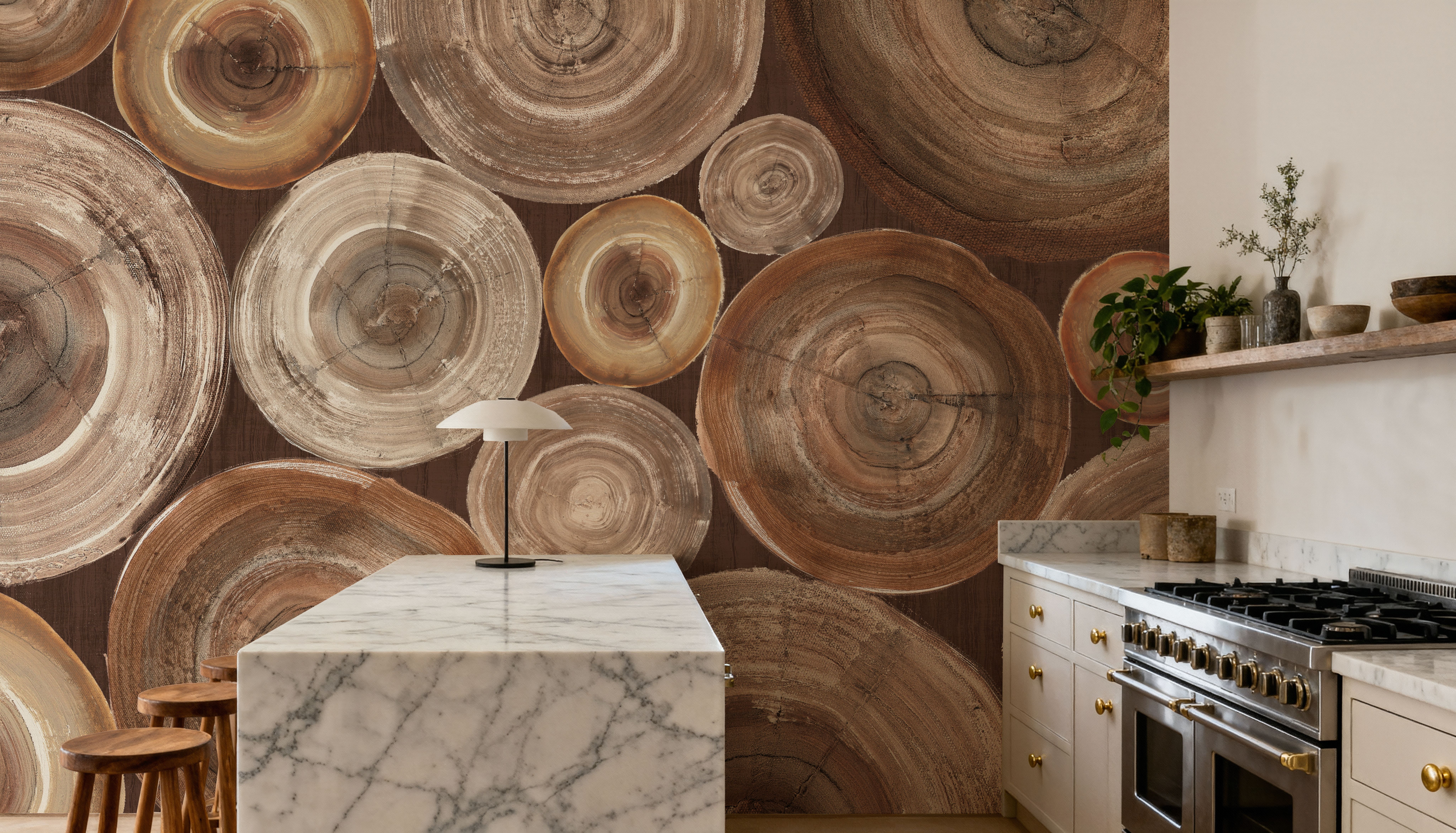 Rings of Life II Brown, Wallpaper