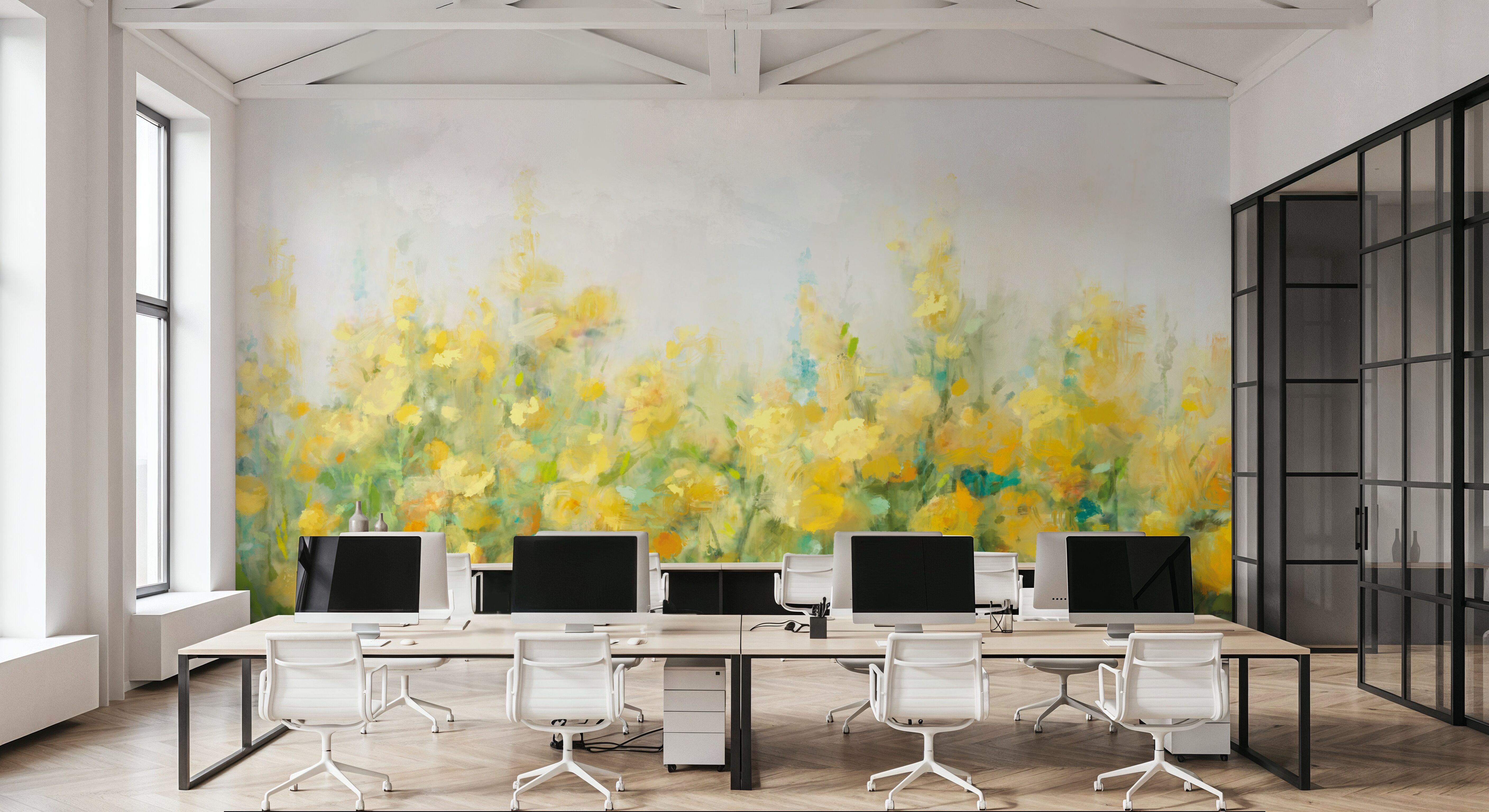 A Row of Yellow Blossoms