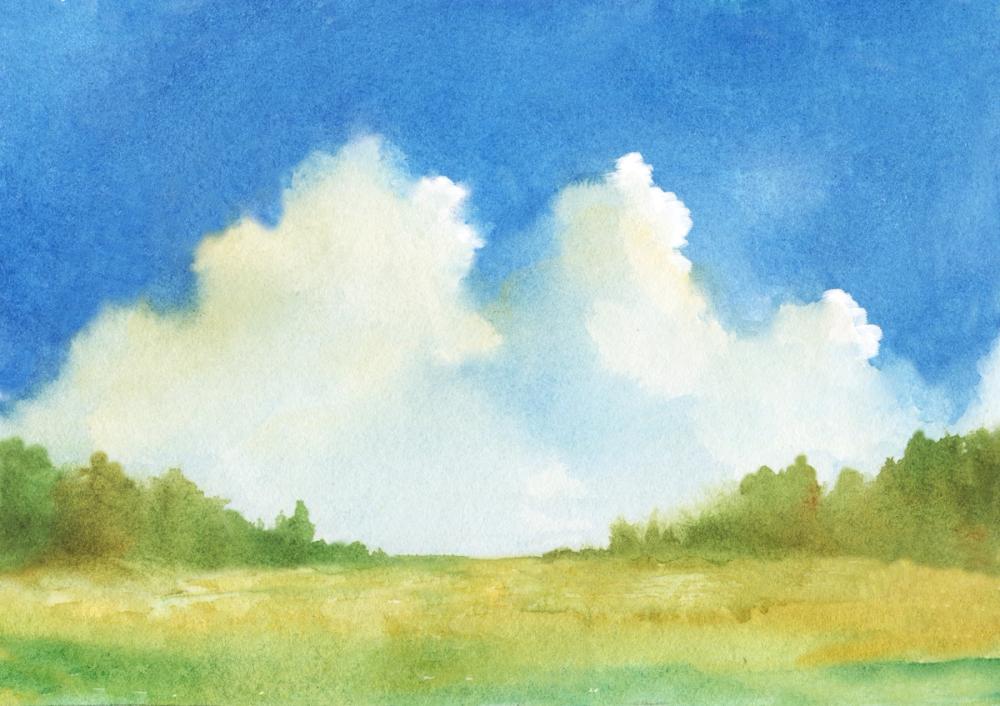 Cloudy Landscape Painting