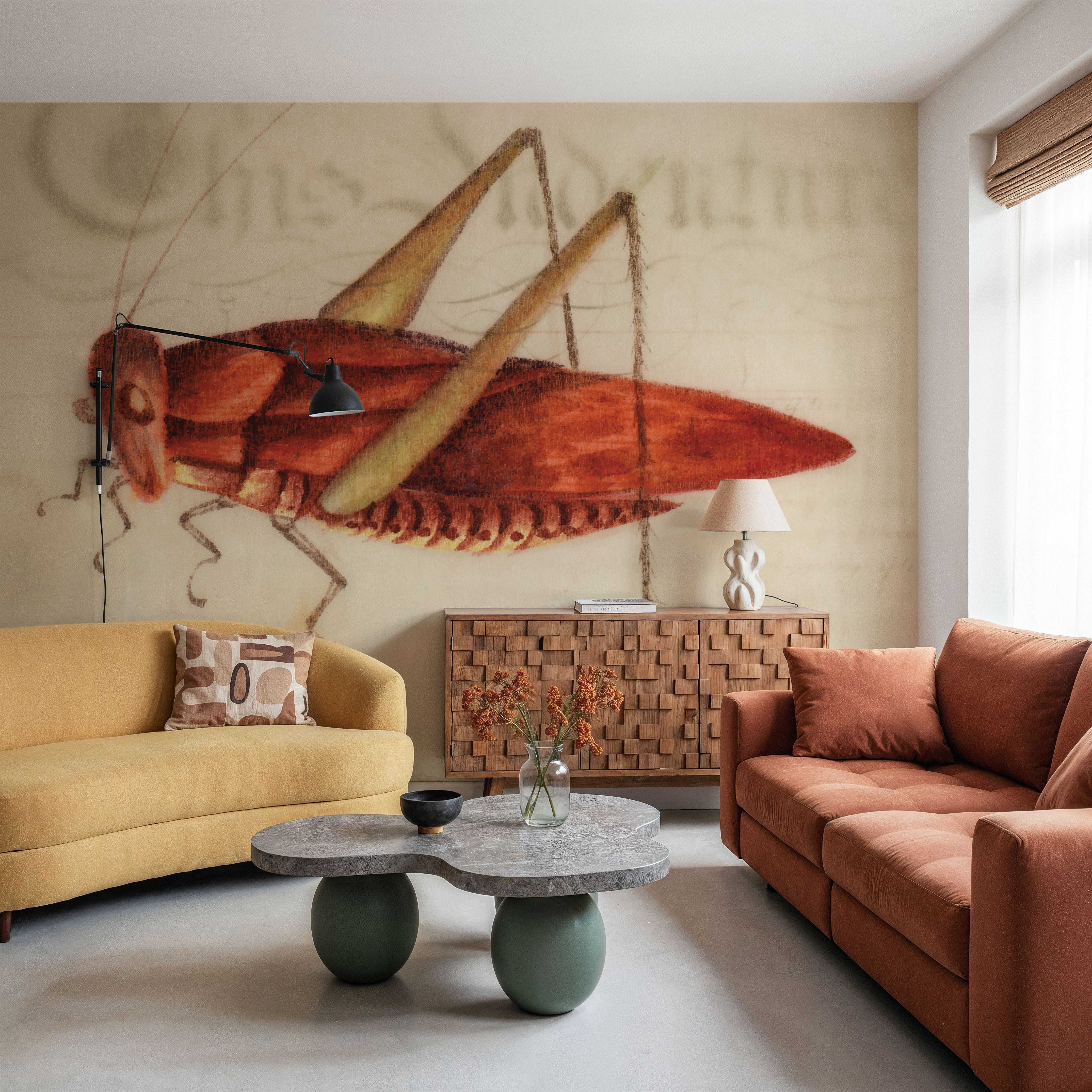 Vintage Red Grasshopper