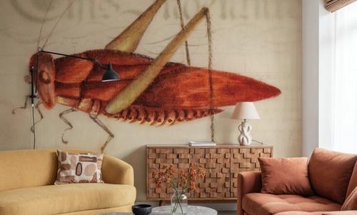 Vintage Red Grasshopper