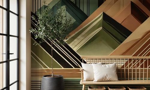 Elegant Art Deco Mountain Peaks