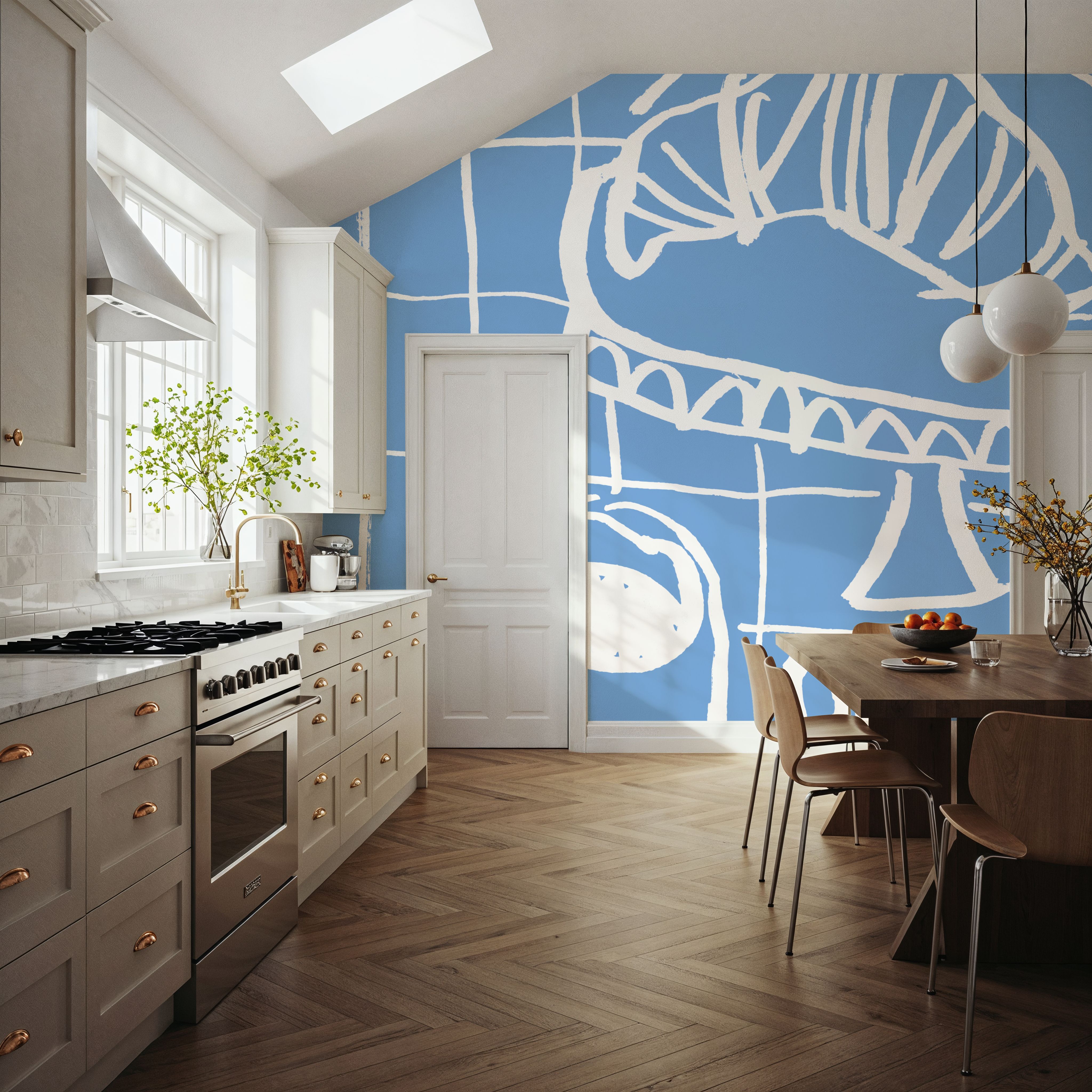 Breakfast Doodles IV Blue