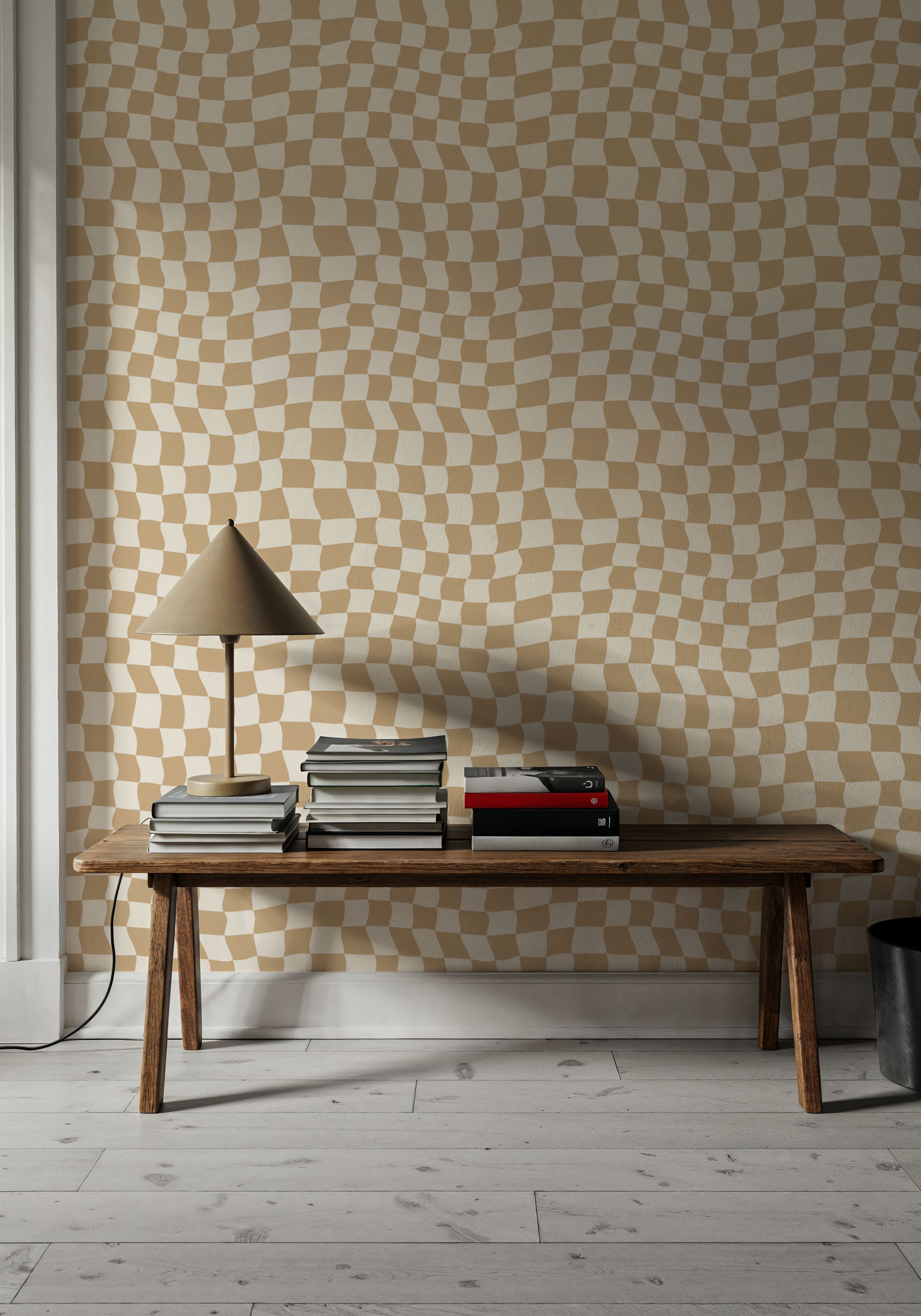 Warped Checkerboard, Papel pintado