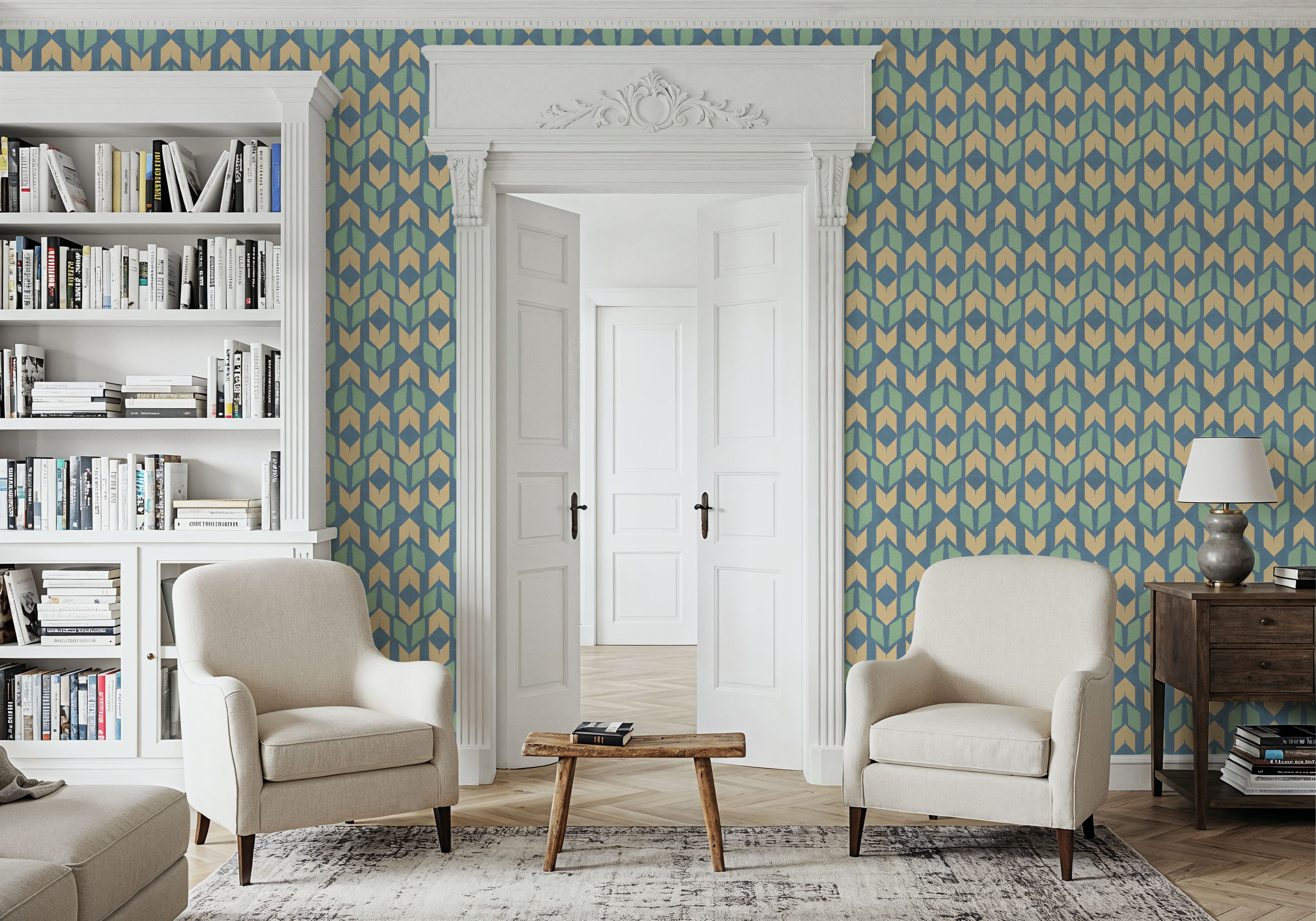 Outdoor Arrows Yellow on Blue