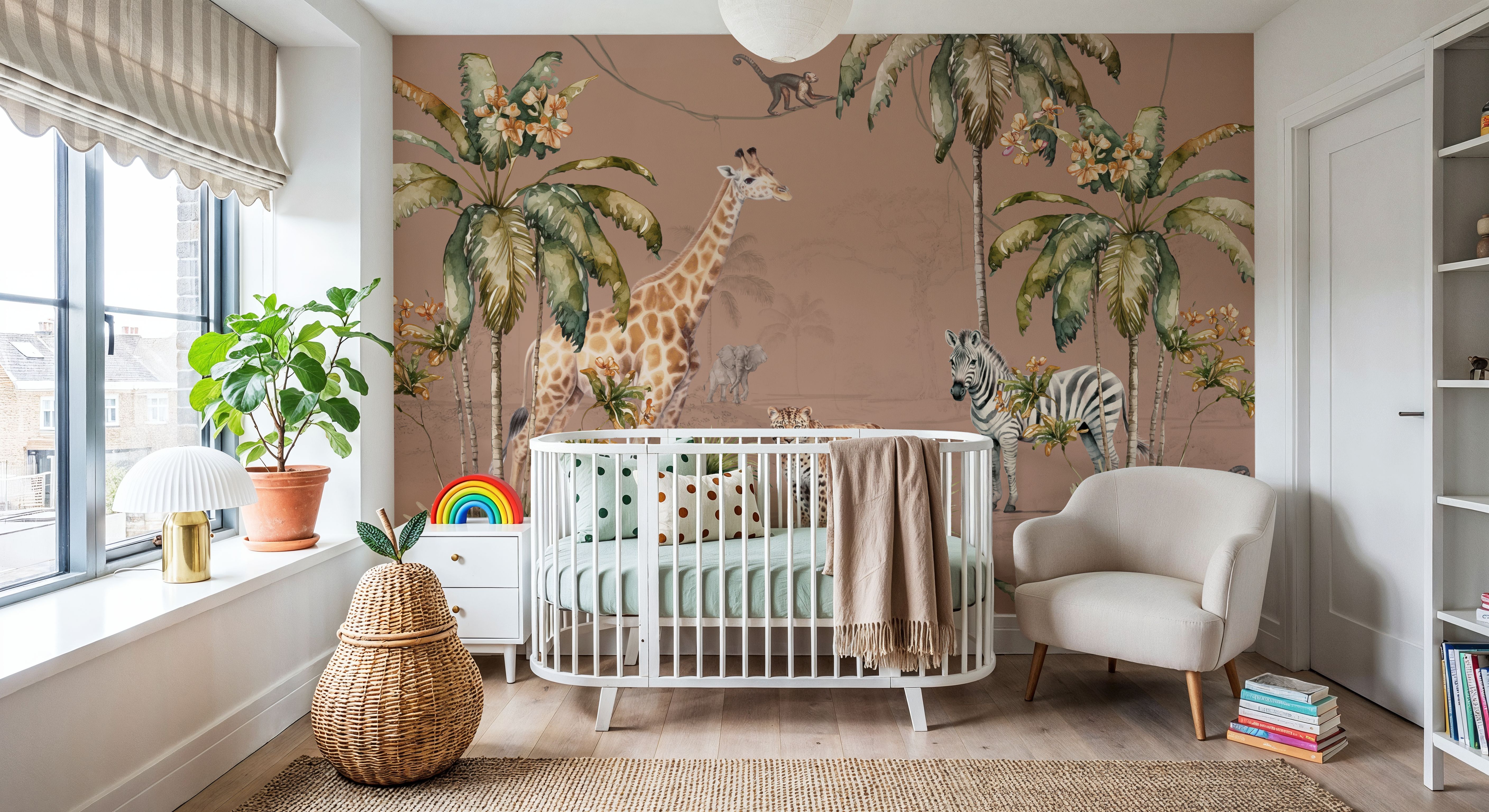 Whimsical Wildlife Blush, Wallpaper