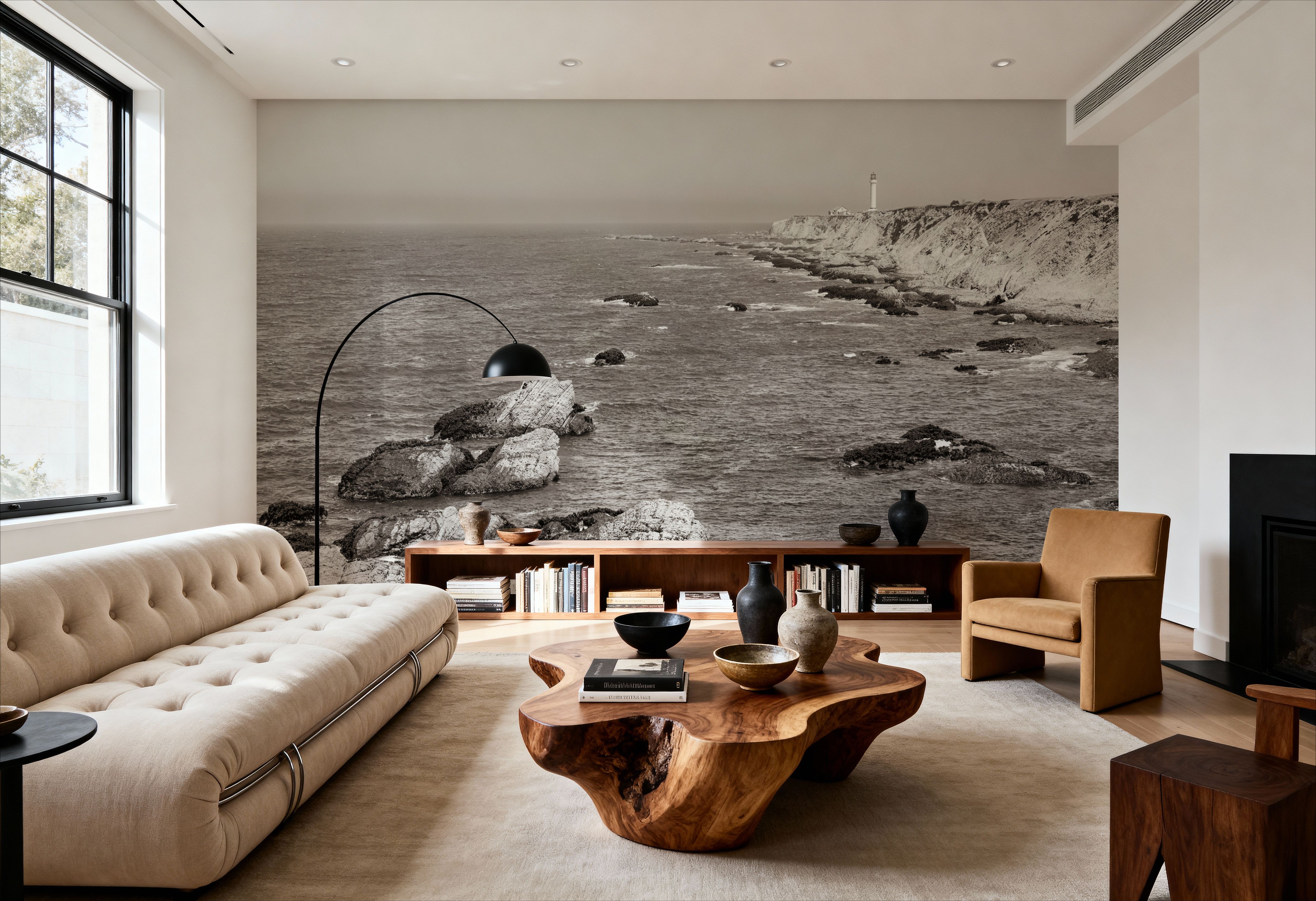 California Lighthouse BW, Wallpaper