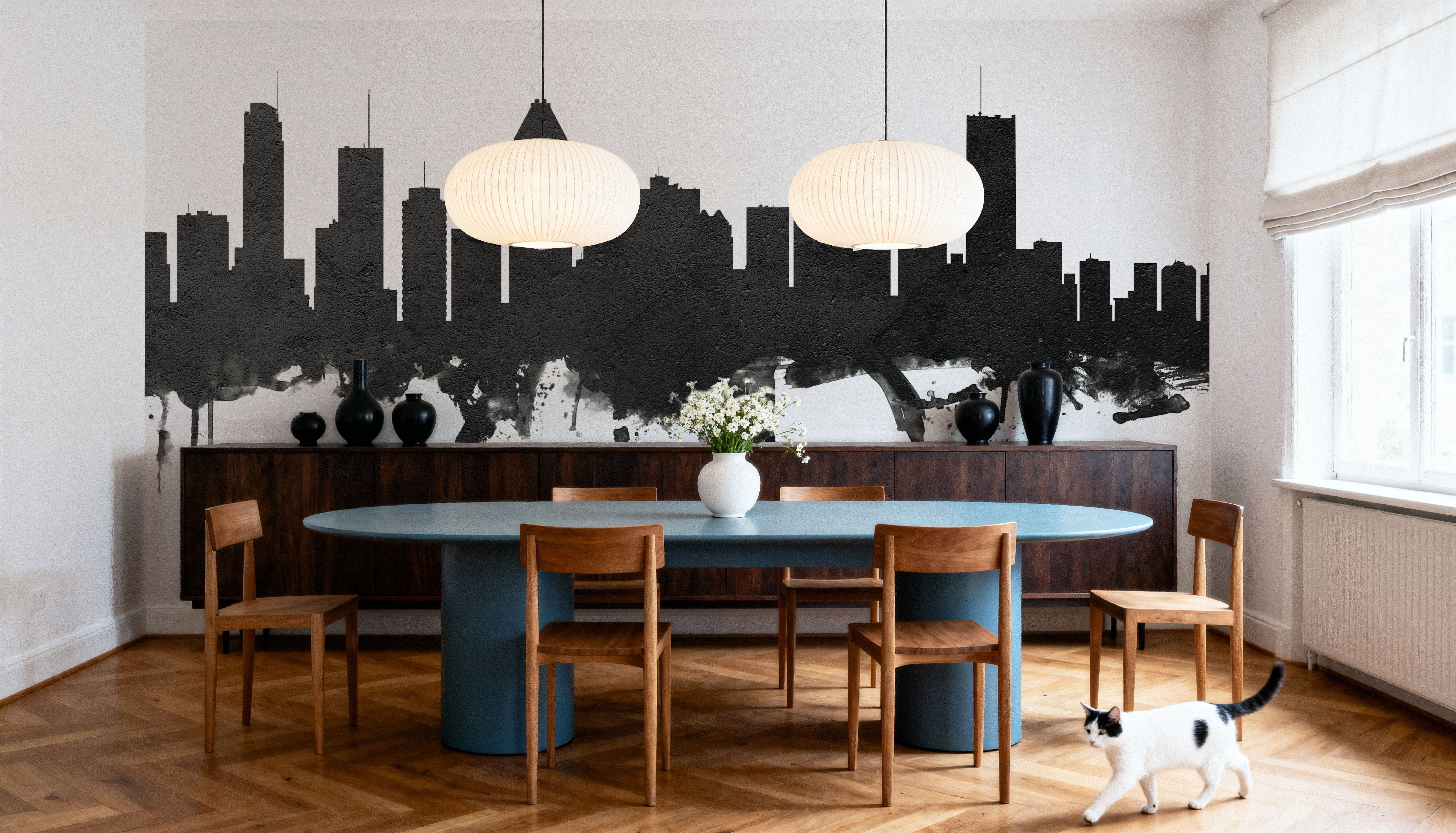 Montreal Canada Skyline Black & White