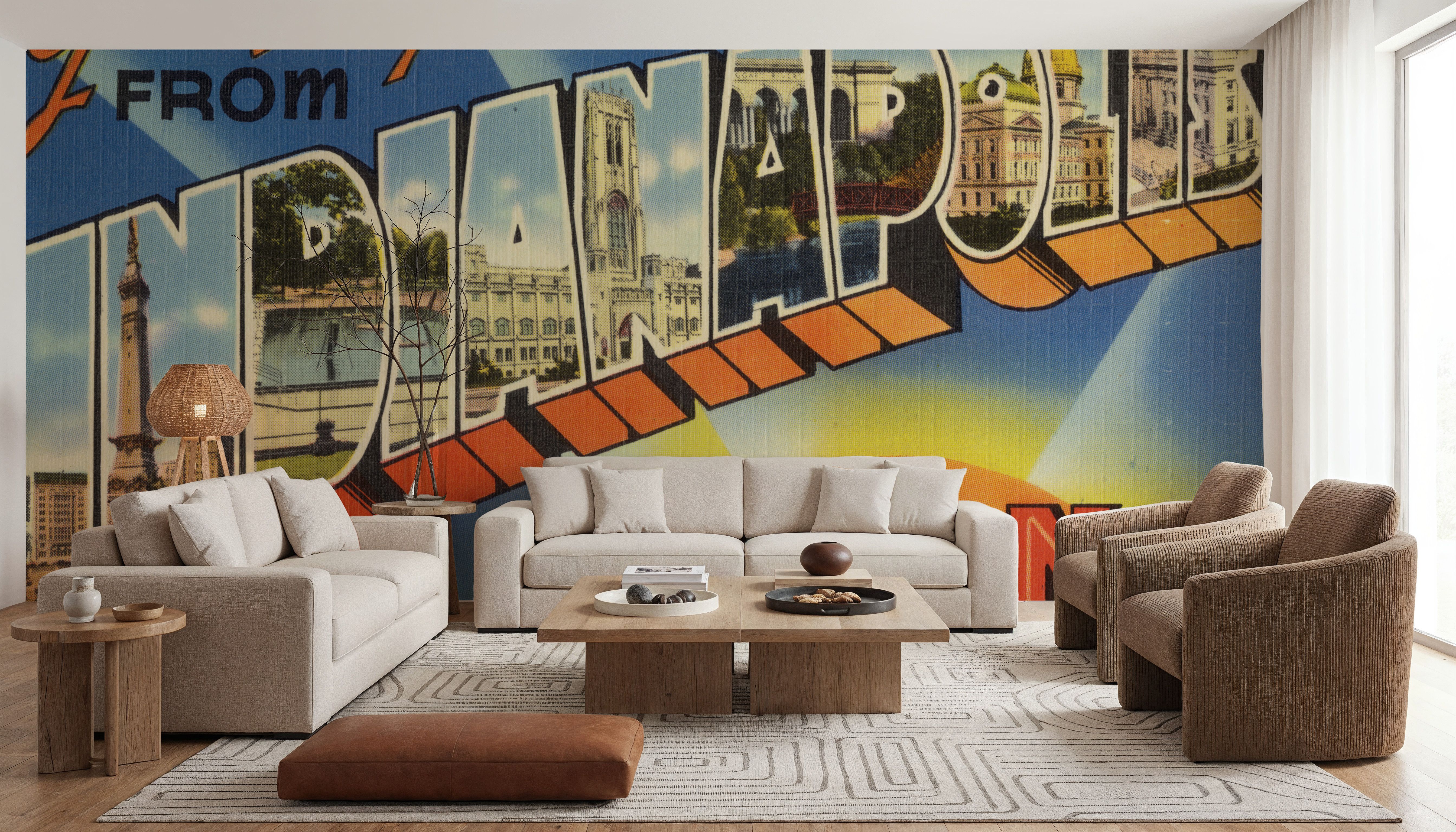 Greetings from Indianapolis - Screenprint Postcard