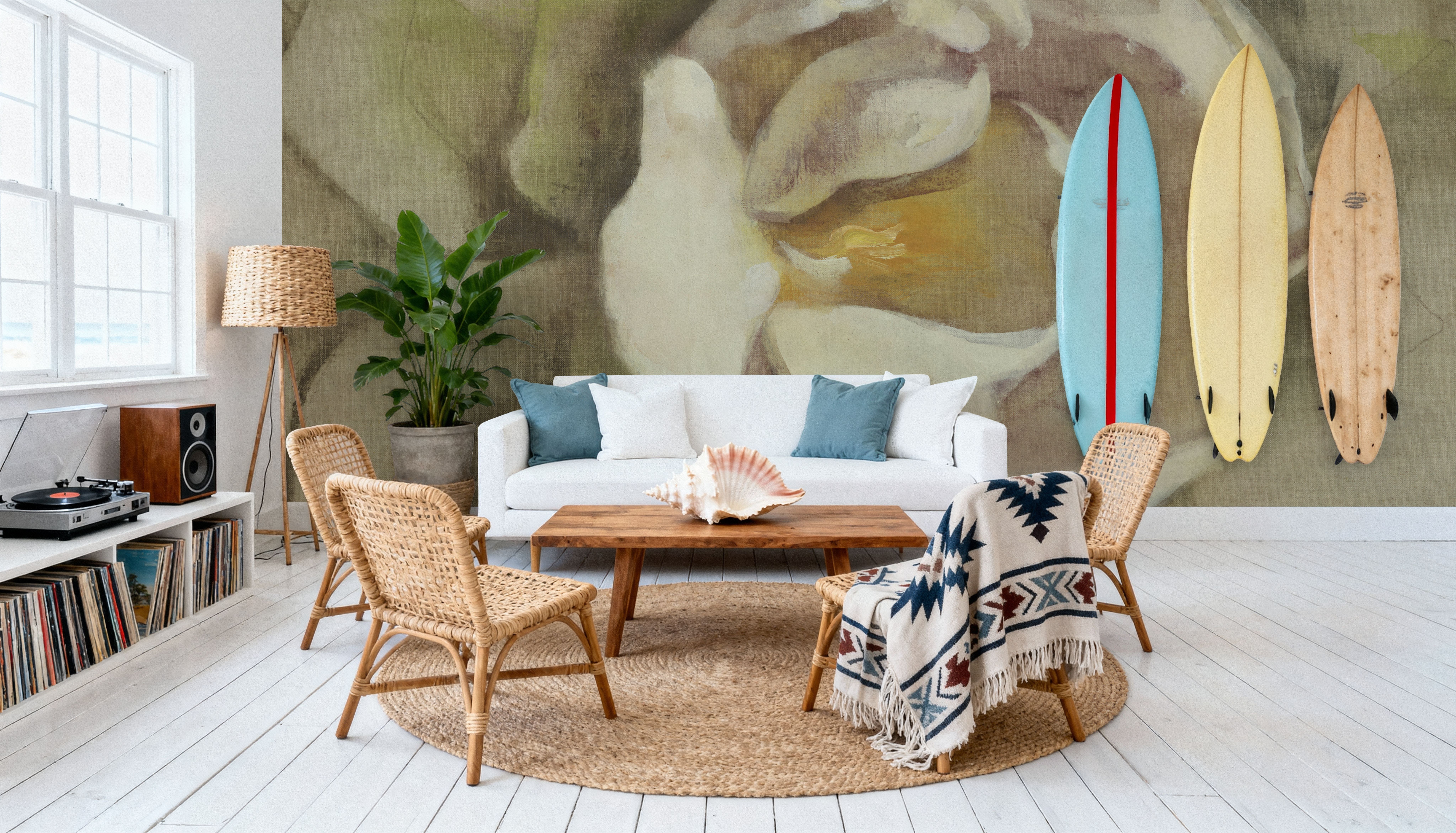 White Blossom on Canvas