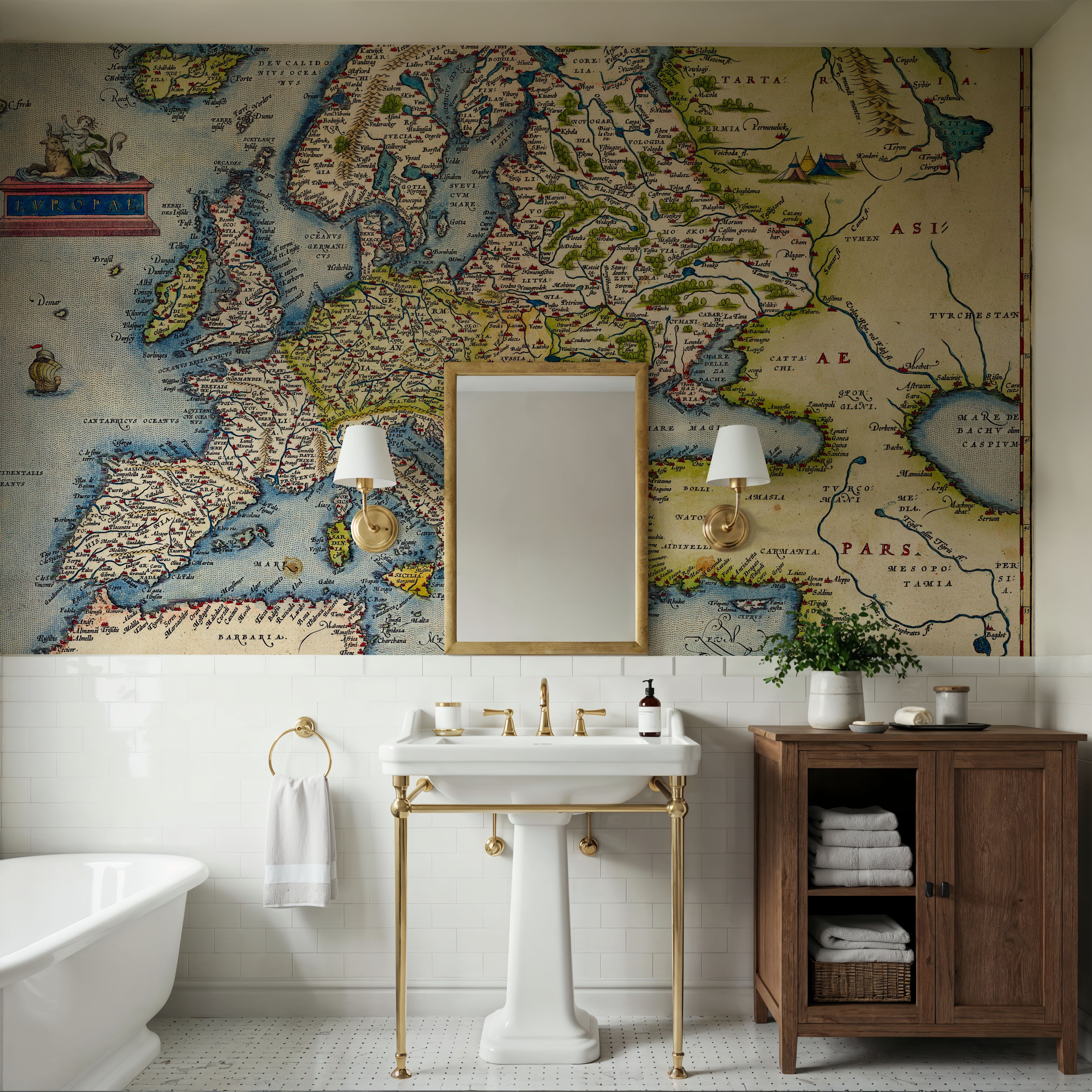 Old map of Europe, 1570