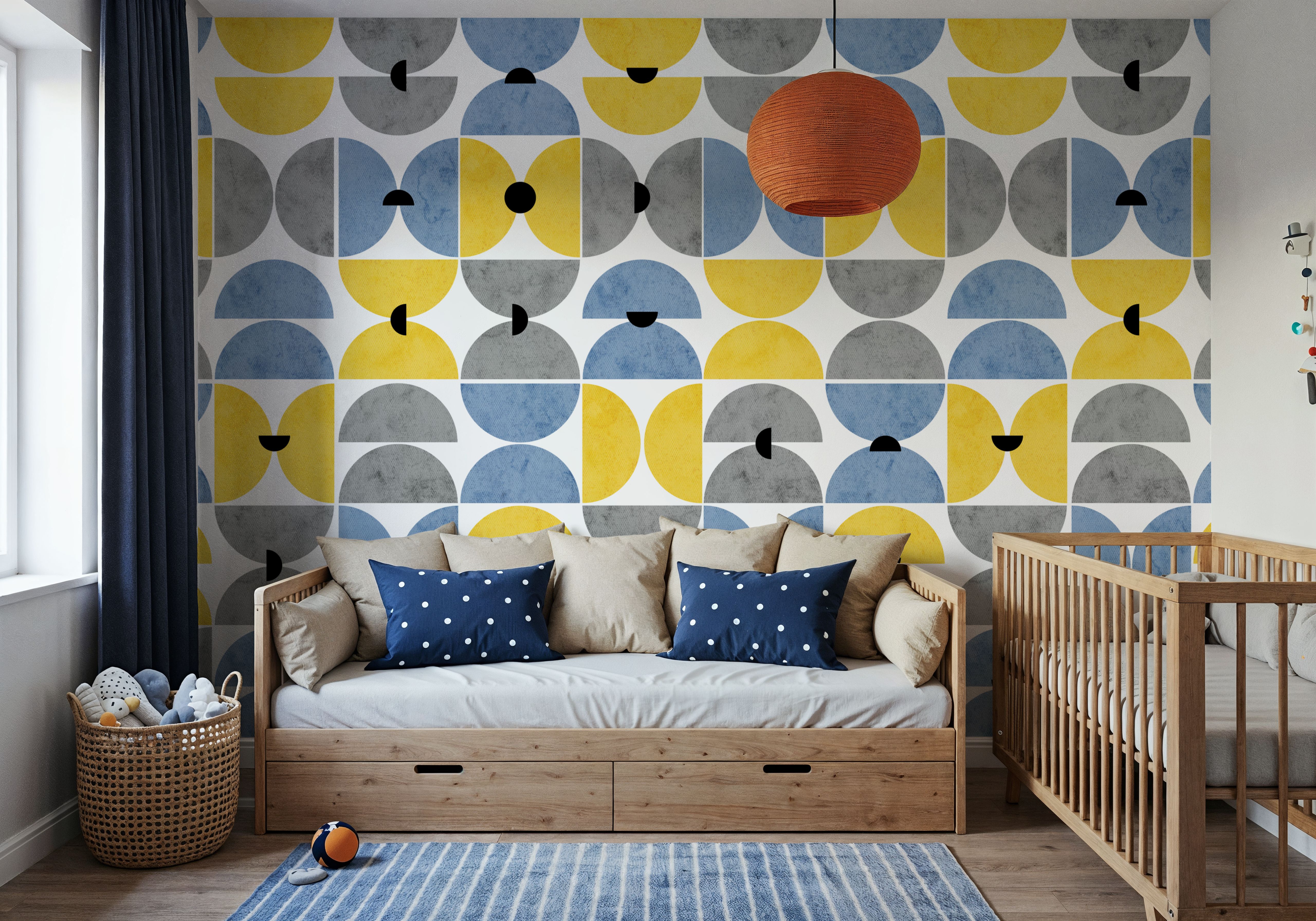 Homley Retro Shapes, Blue