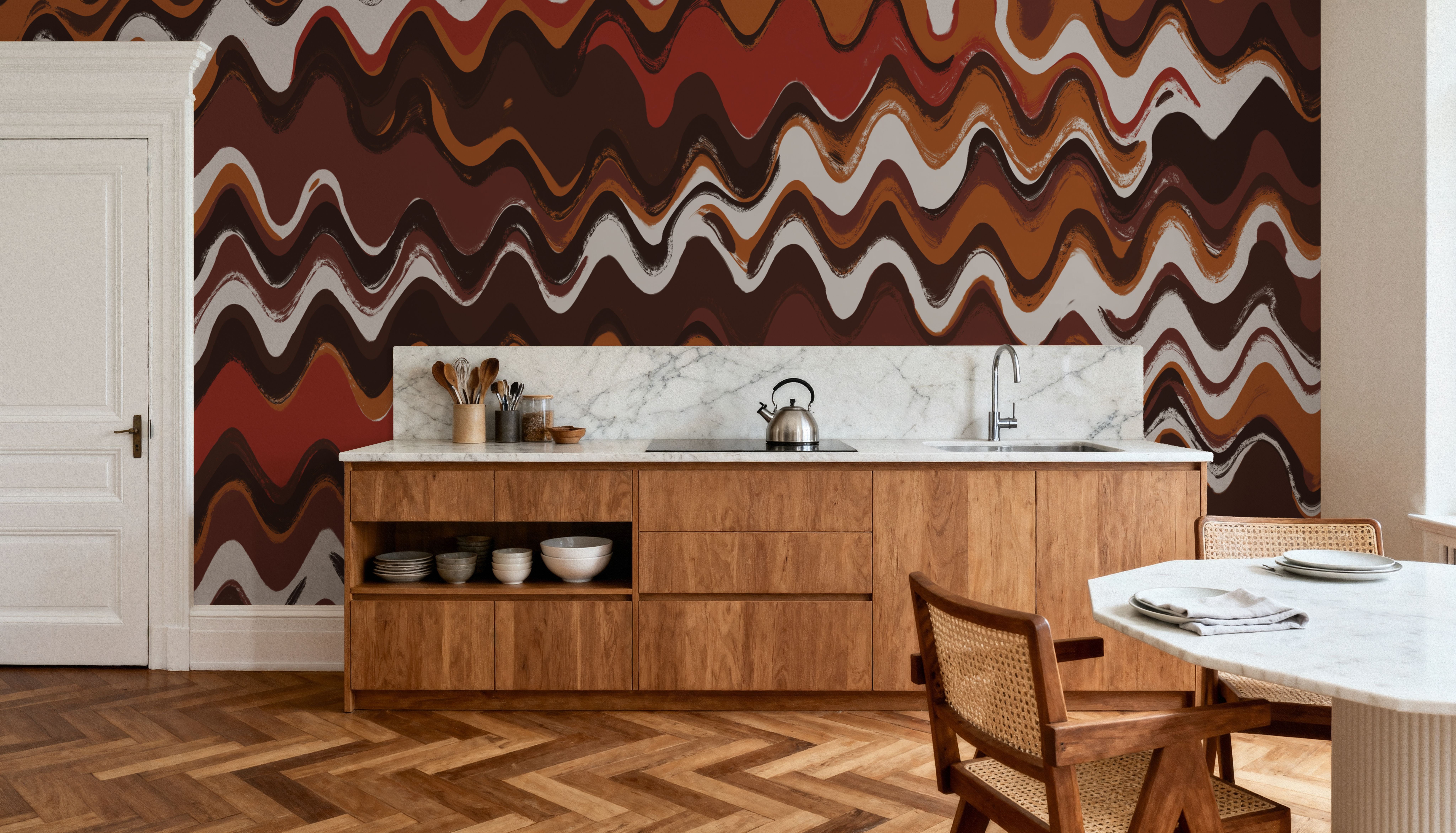 Earthy Color Zig Zag Pattern