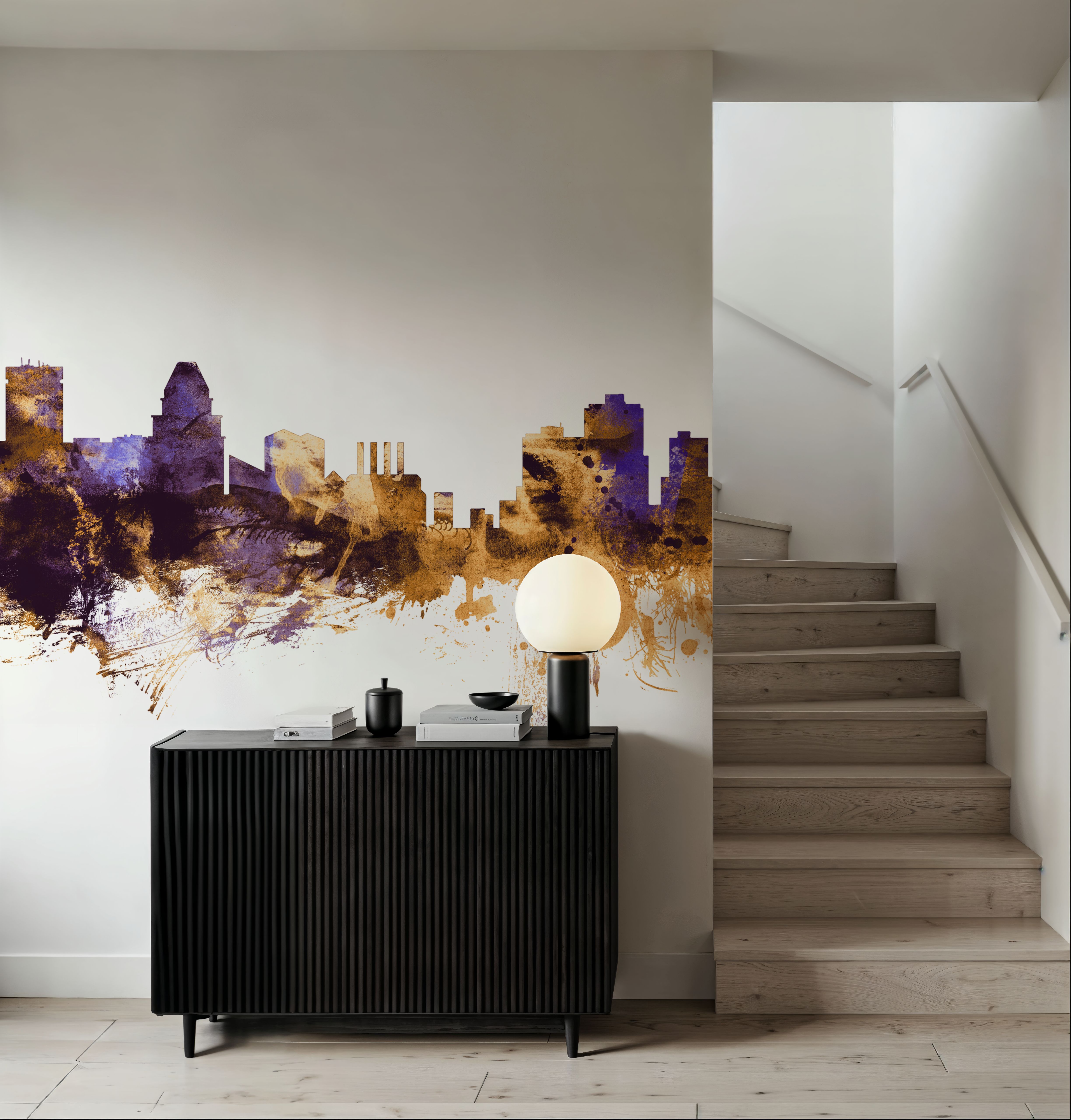 Baltimore Skyline Purple & Gold